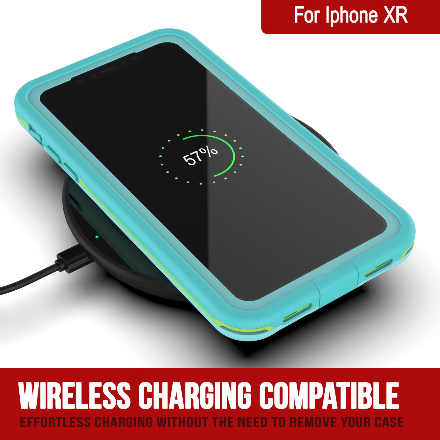 Punkcase iPhone XR Waterproof Case [Aqua Series] Armor Cover [Teal]