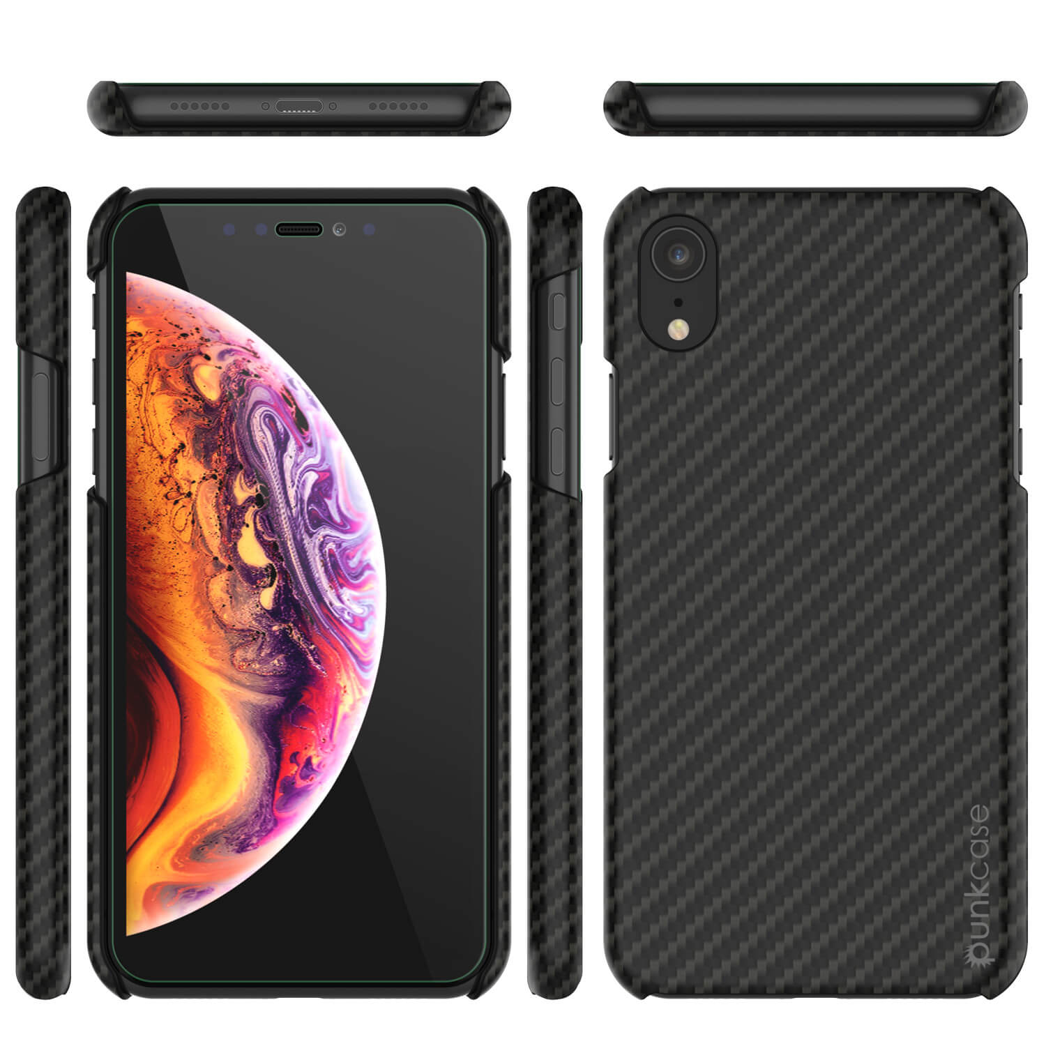 iPhone XR Case, Punkcase CarbonShield, Heavy Duty & Ultra Thin 2 Piece Dual Layer [shockproof]