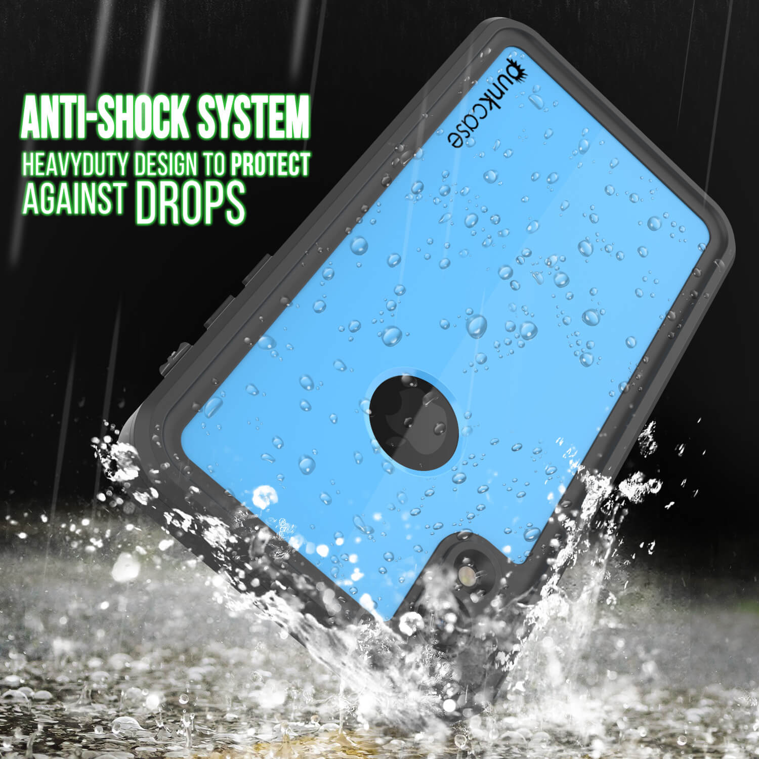 iPhone XR Waterproof IP68 Case, Punkcase [Light blue] [StudStar Series] [Slim Fit] [Dirtproof]