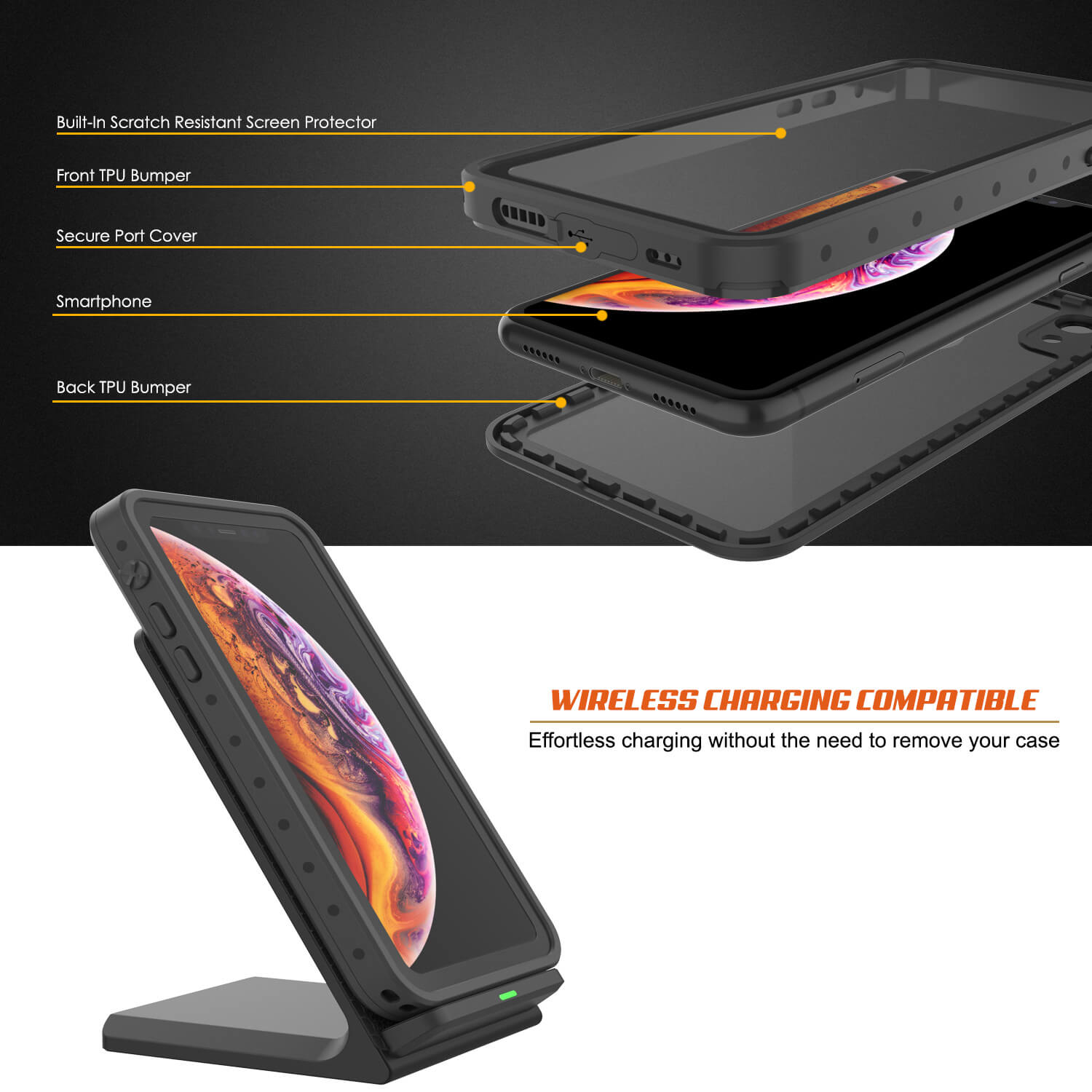 iPhone XR Waterproof IP68 Case, Punkcase [Clear] [StudStar Series] [Slim Fit] [Dirtproof]