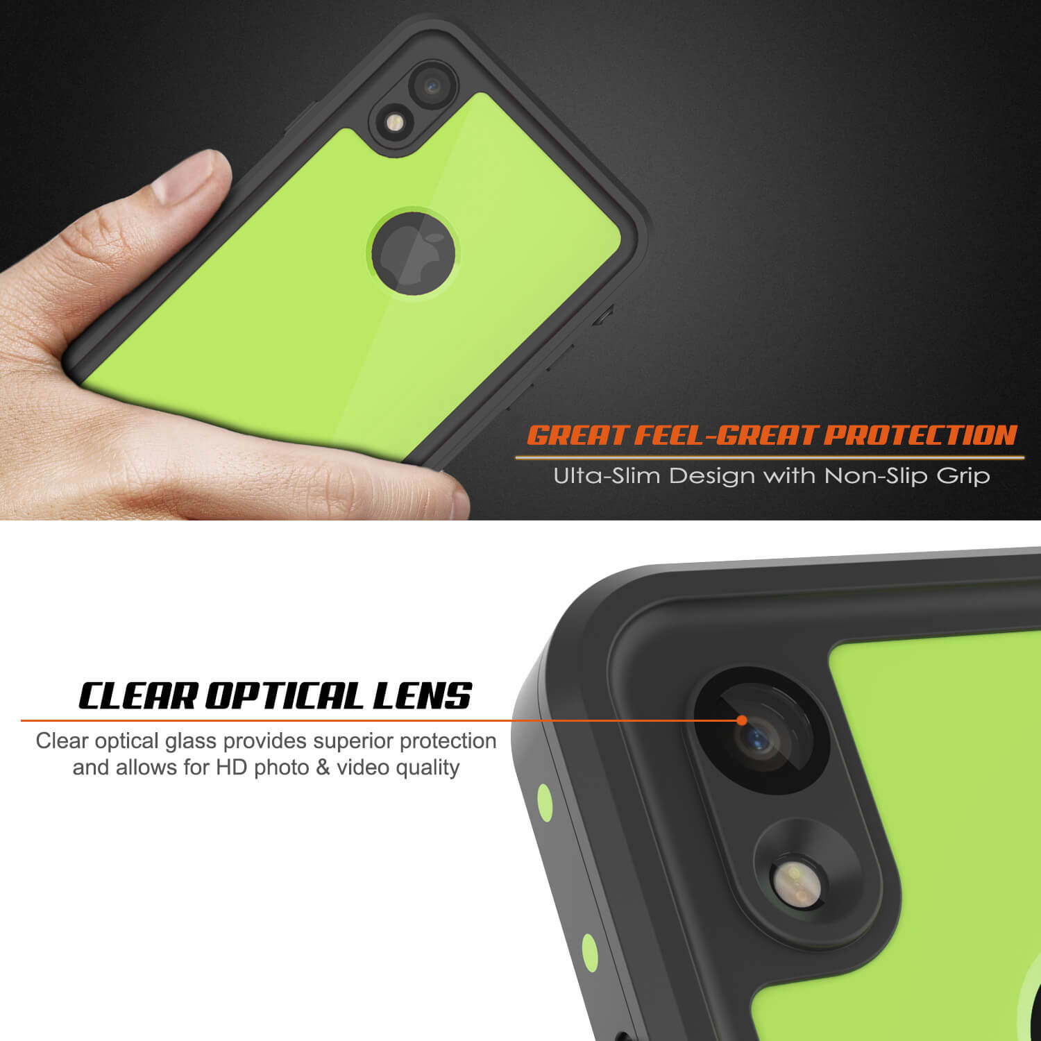 iPhone XR Waterproof IP68 Case, Punkcase [Light green] [StudStar Series] [Slim Fit] [Dirtproof]