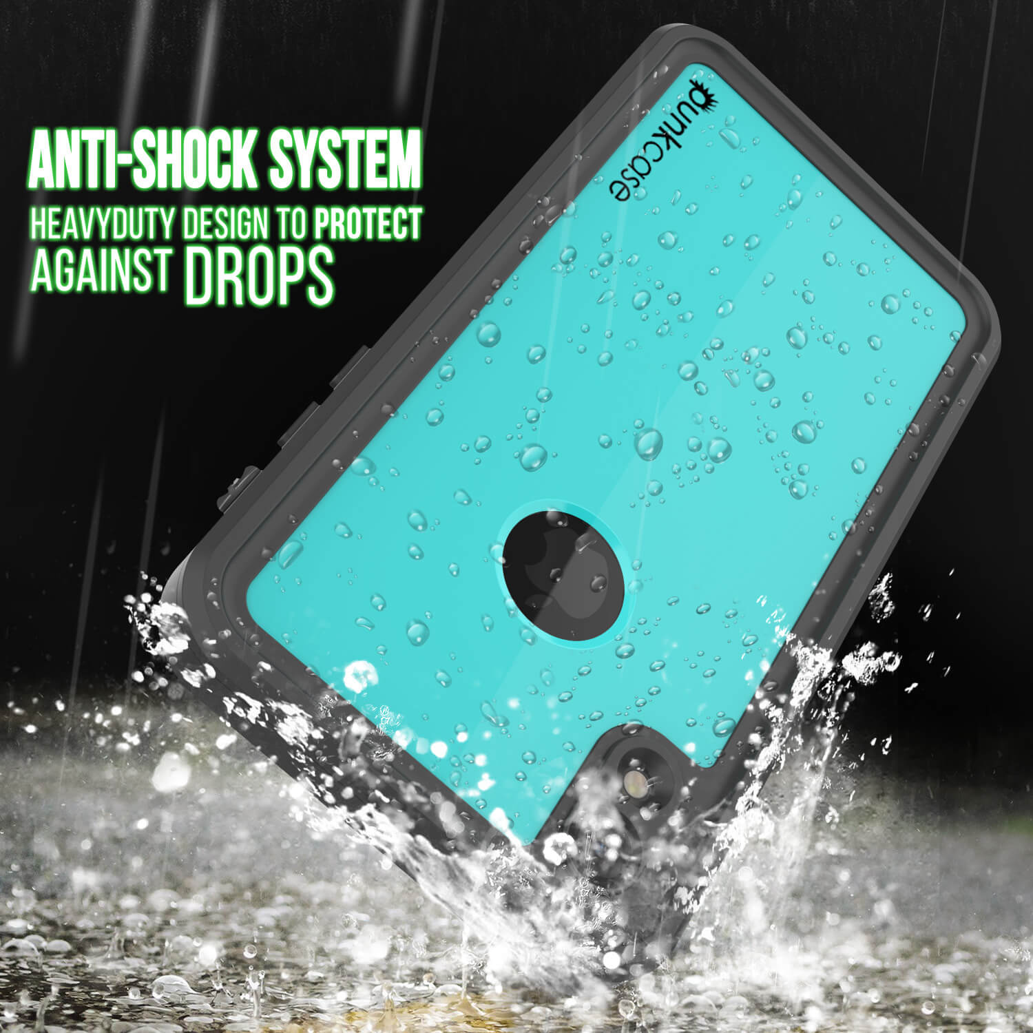 iPhone XR Waterproof IP68 Case, Punkcase [Teal] [StudStar Series] [Slim Fit]