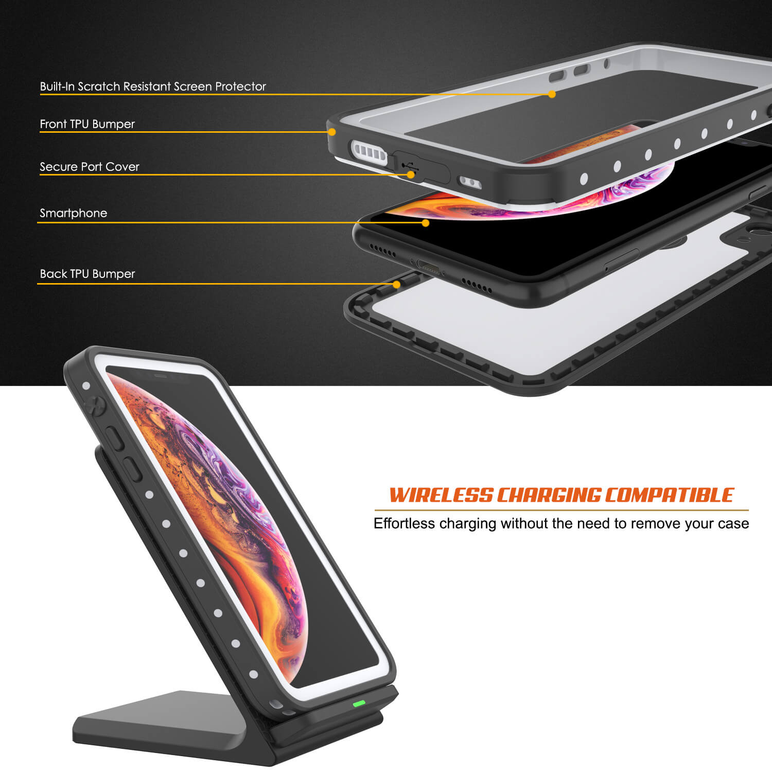 iPhone XR Waterproof IP68 Case, Punkcase [White] [StudStar Series] [Slim Fit] [Dirtproof]