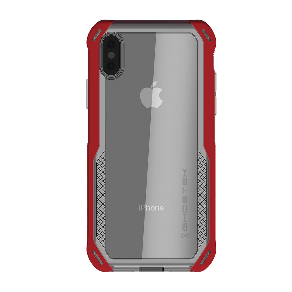 iPhone Xs Case, Ghostek Cloak 4 Series  for iPhone Xs / iPhone Pro Case | RED-CLEAR