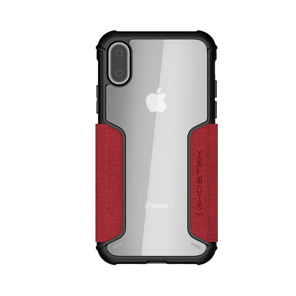 iPhone Xs Max Case, Ghostek Exec 3 Series for iPhone Xs Max / iPhone Pro Protective Wallet Case [RED]