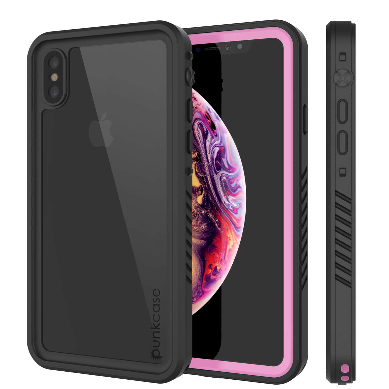 iPhone XS Waterproof Case, Punkcase [Extreme Series] Armor Cover W/ Built In Screen Protector [Pink]