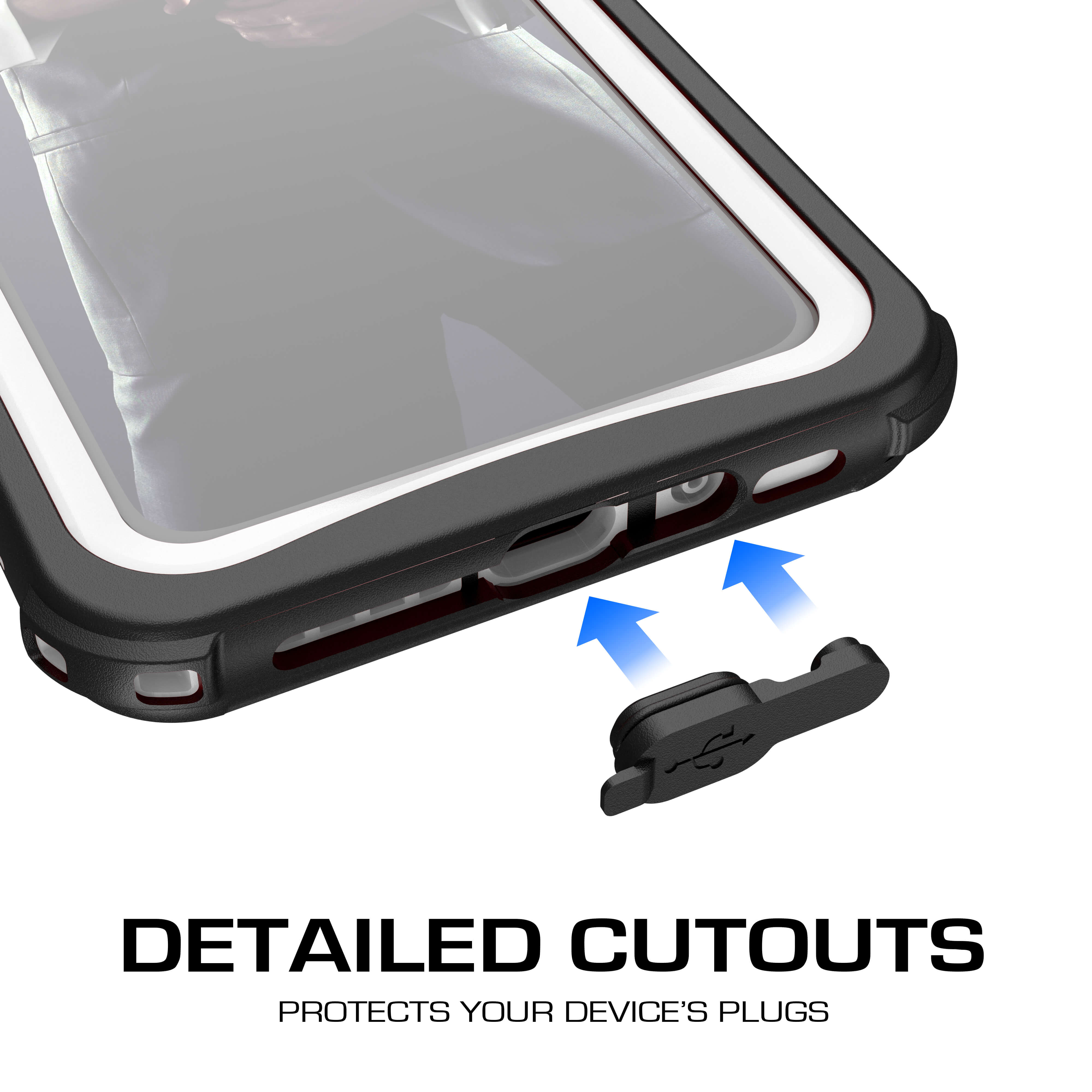 iPhone Xs  Case ,Ghostek Nautical Series  for iPhone Xs Rugged Heavy Duty Case | WHITE