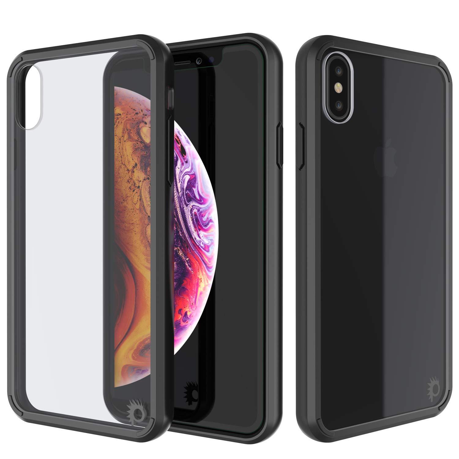 iPhone XS Case, PUNKcase [Lucid 2.0 Series] [Slim Fit] Armor Cover [Black]