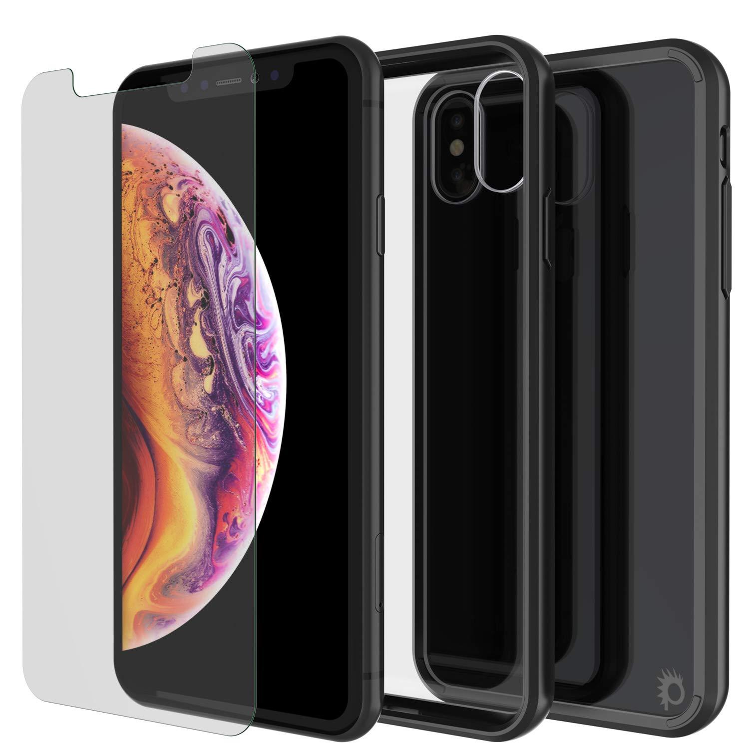 iPhone XS Case, PUNKcase [Lucid 2.0 Series] [Slim Fit] Armor Cover [Black]