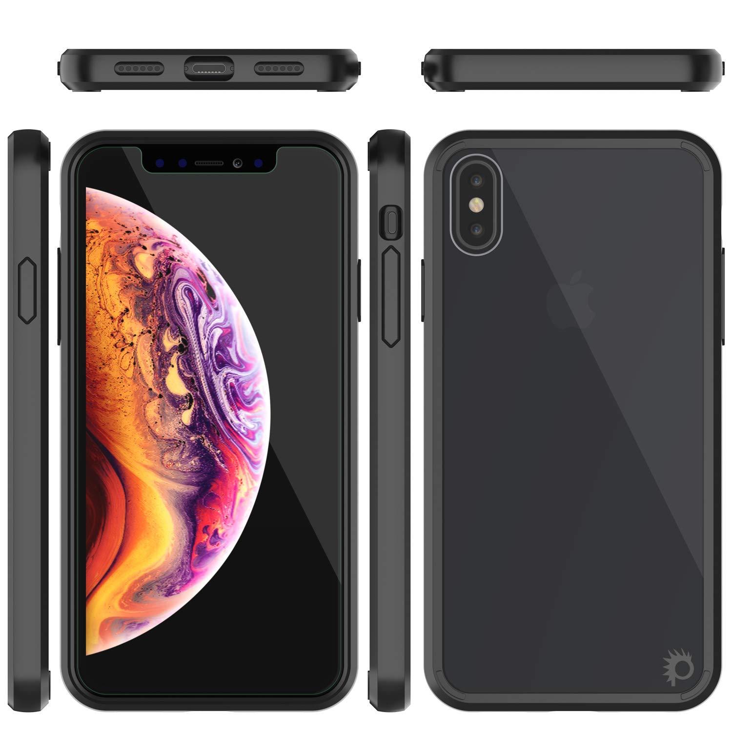iPhone XS Case, PUNKcase [Lucid 2.0 Series] [Slim Fit] Armor Cover [Black]