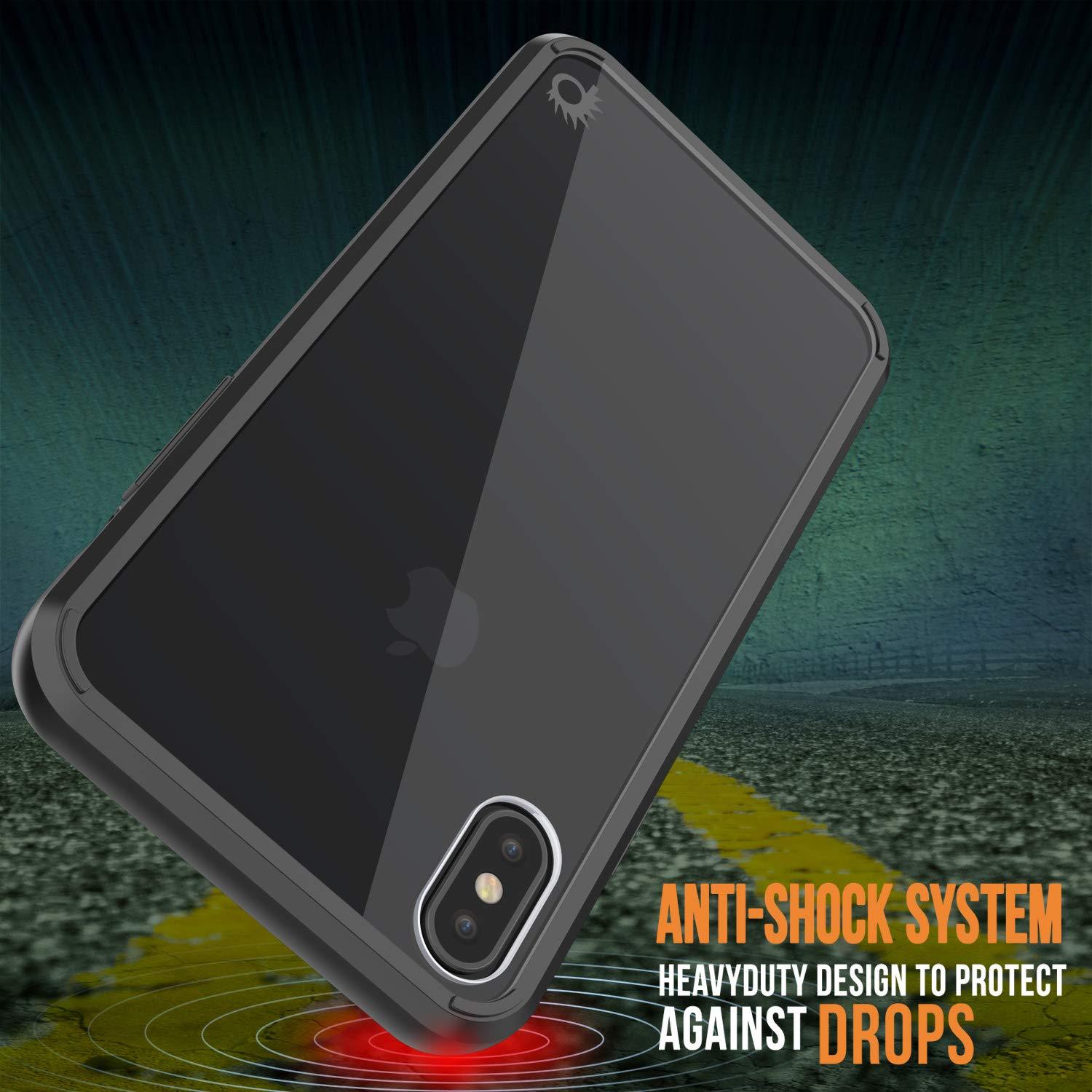 iPhone XS Case, PUNKcase [Lucid 2.0 Series] [Slim Fit] Armor Cover [Black]