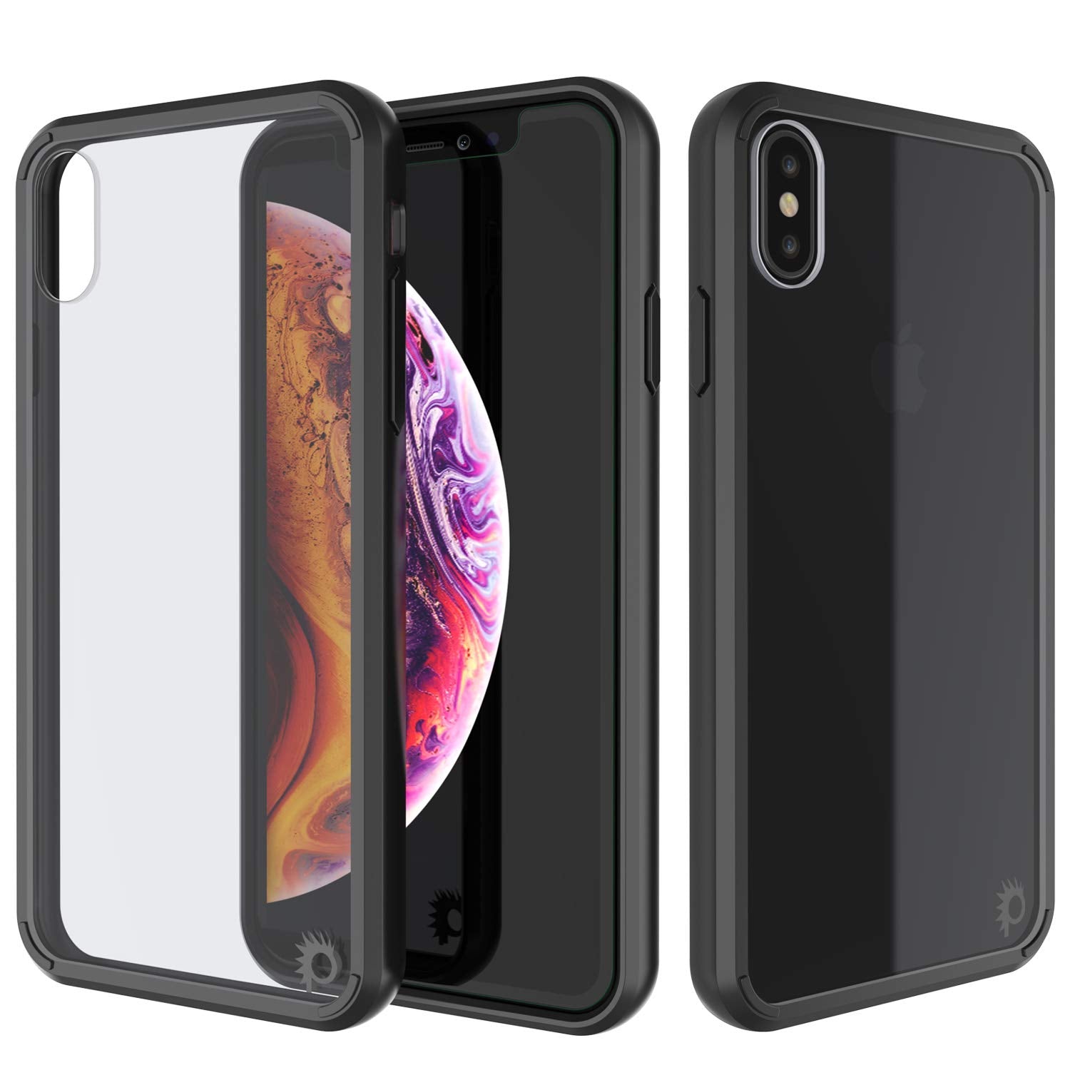 iPhone XS Max Case, PUNKcase [Lucid 2.0 Series] [Slim Fit] Armor Cover [Black]