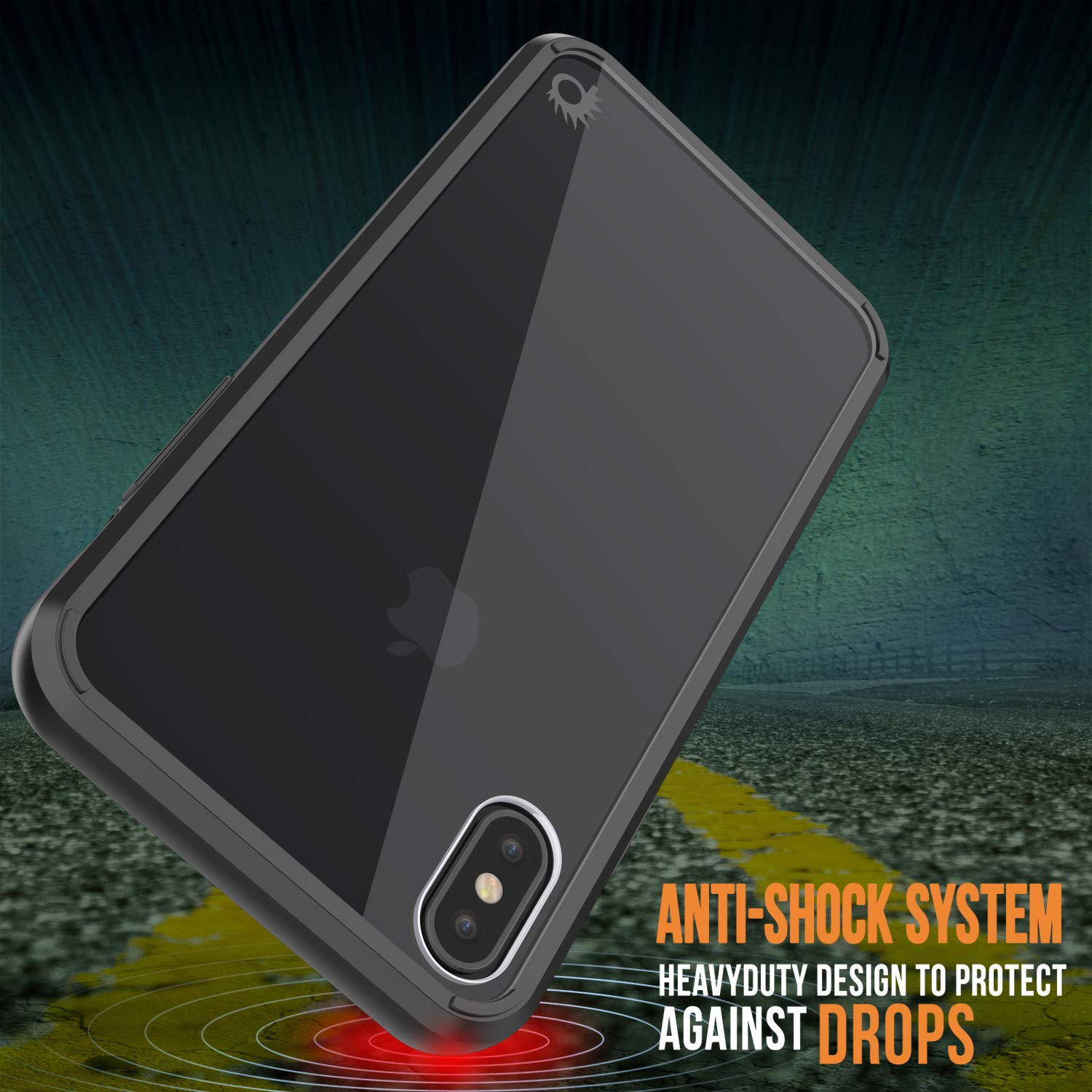 iPhone XS Max Case, PUNKcase [Lucid 2.0 Series] [Slim Fit] Armor Cover [Black]