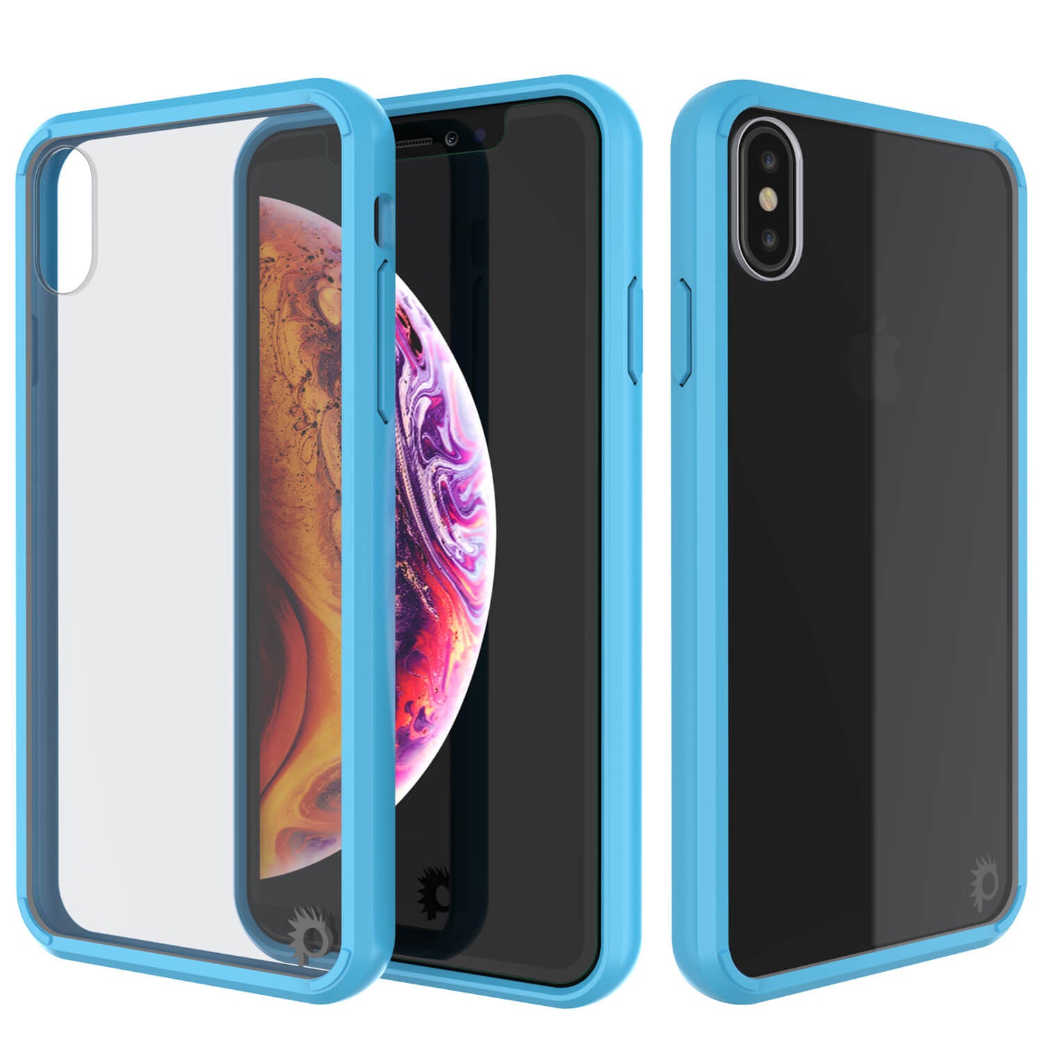 iPhone XS Max Case, PUNKcase [Lucid 2.0 Series] [Slim Fit] Armor Cover [Light-Blue]