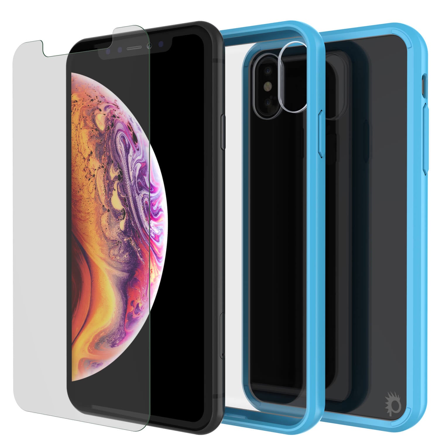 iPhone XS Max Case, PUNKcase [Lucid 2.0 Series] [Slim Fit] Armor Cover [Light-Blue]