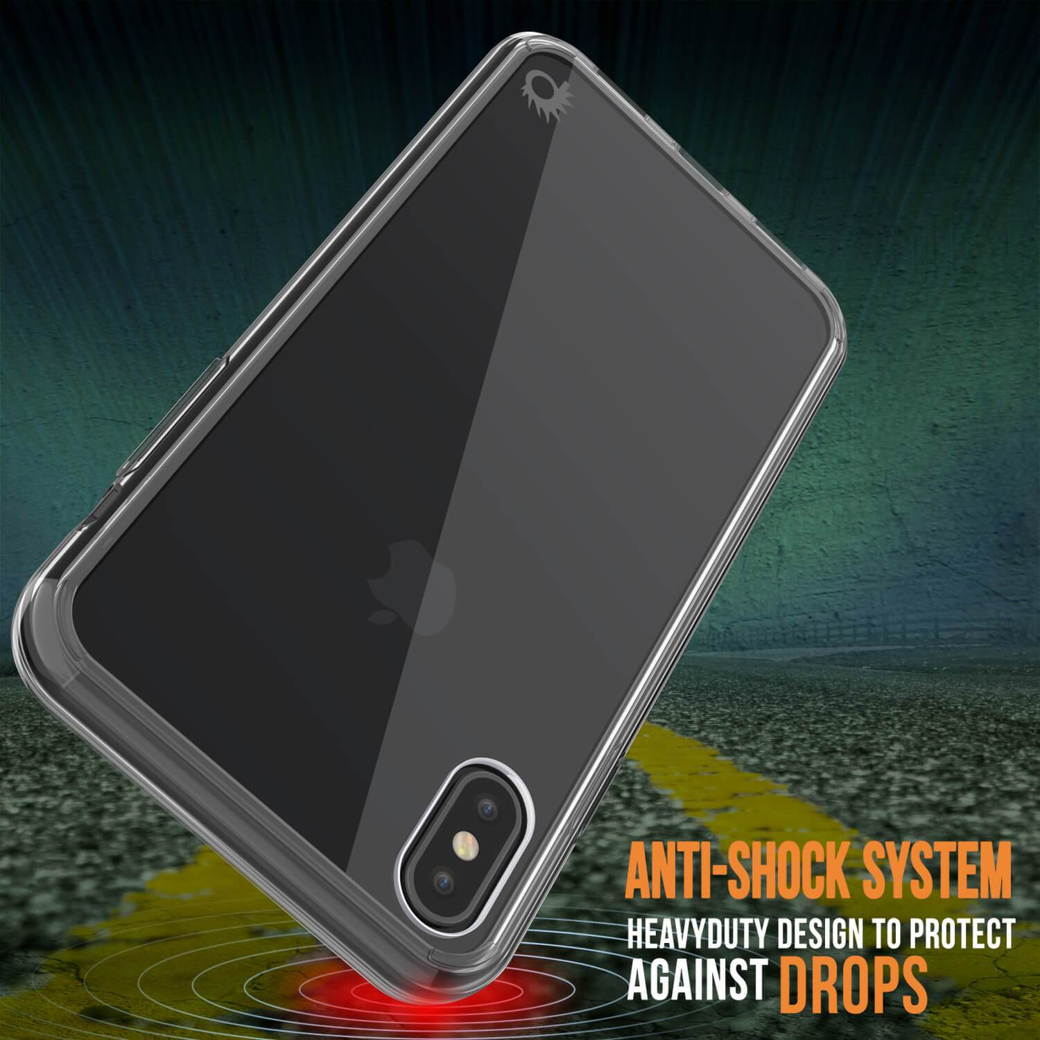 iPhone XS Case, PUNKcase [Lucid 2.0 Series] [Slim Fit] Armor Cover [Crystal-Black]