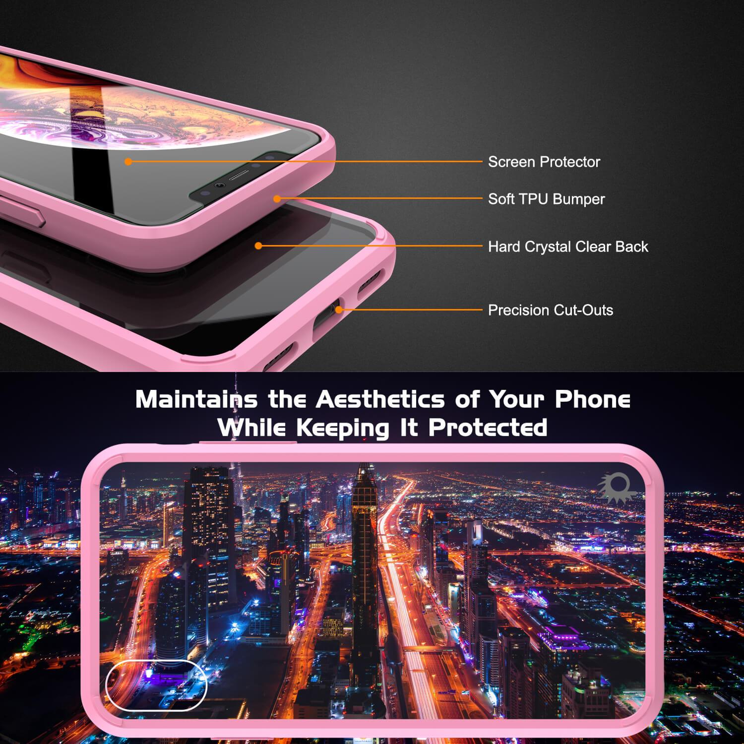 iPhone XS Case, PUNKcase [Lucid 2.0 Series] [Slim Fit] Armor Cover [Pink]