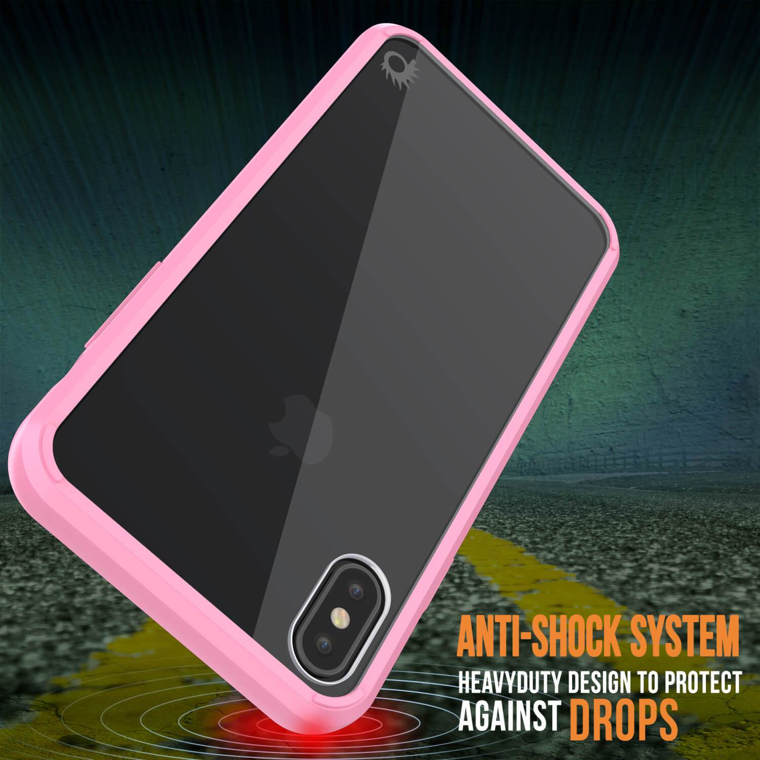 iPhone XS Case, PUNKcase [Lucid 2.0 Series] [Slim Fit] Armor Cover [Pink]