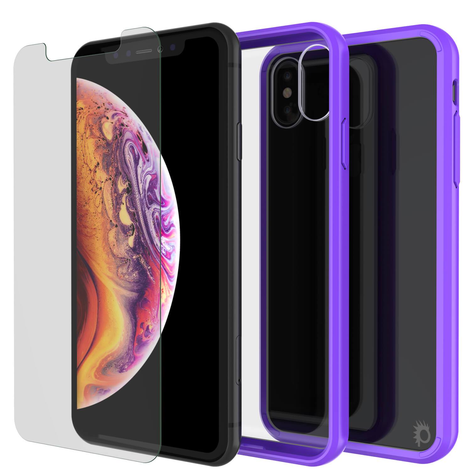 iPhone XS Case, PUNKcase [Lucid 2.0 Series] [Slim Fit] Armor Cover [Purple]