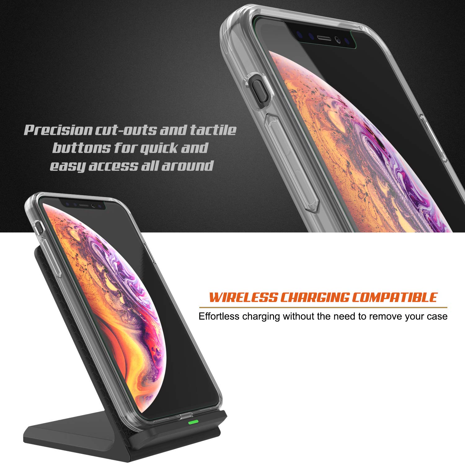 iPhone XS Max Case, PUNKcase [Lucid 2.0 Series] [Slim Fit] Armor Cover [Clear]