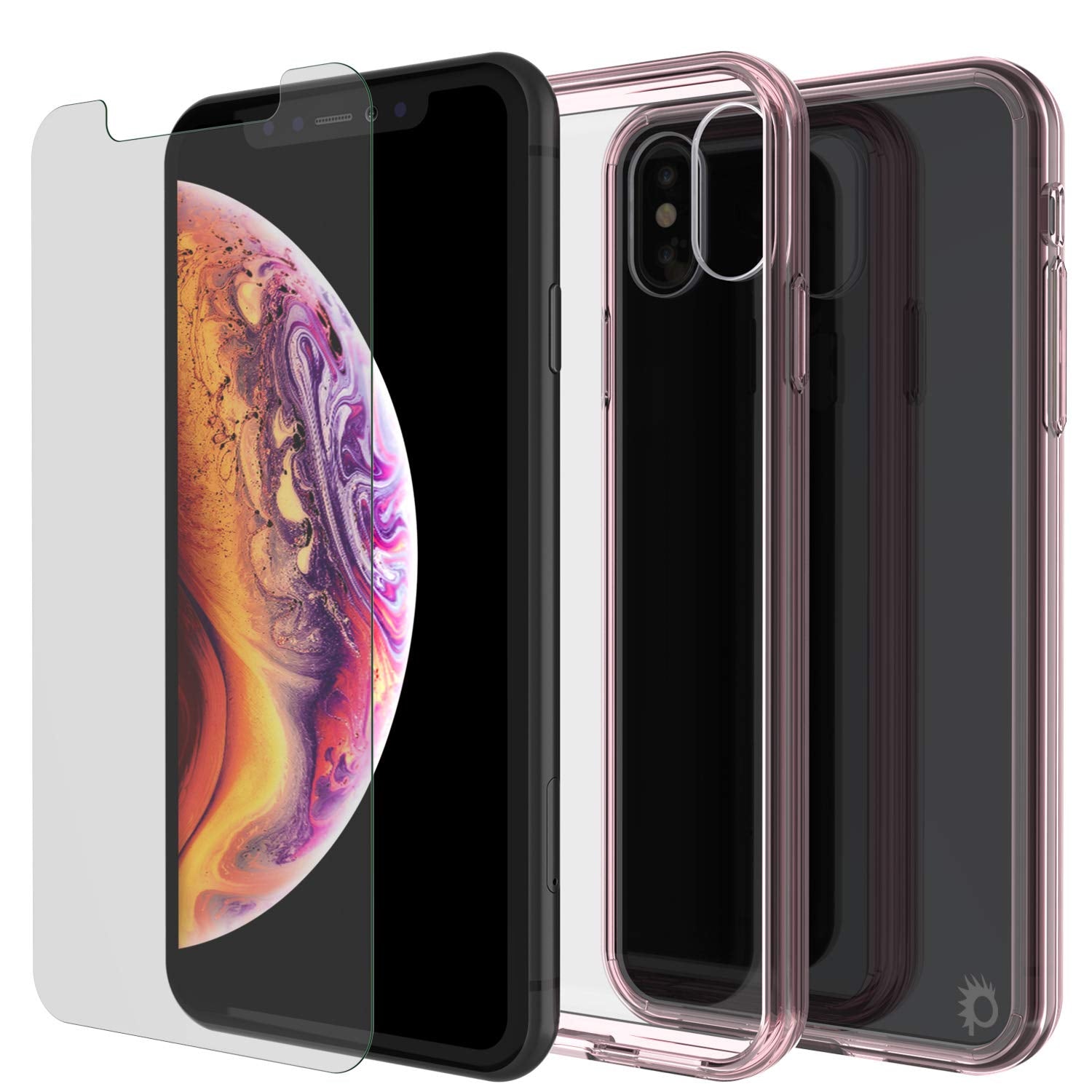 iPhone XS Max Case, PUNKcase [Lucid 2.0 Series] [Slim Fit] Armor Cover [Crystal-Pink]