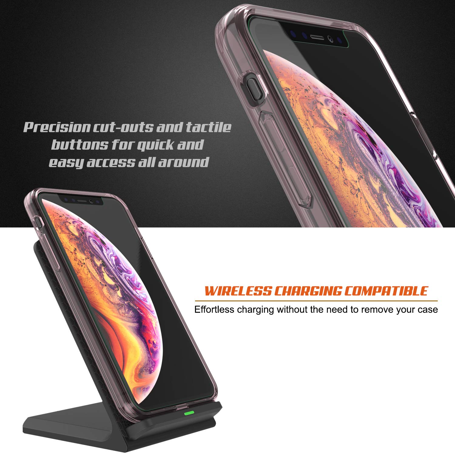 iPhone XS Max Case, PUNKcase [Lucid 2.0 Series] [Slim Fit] Armor Cover [Crystal-Pink]