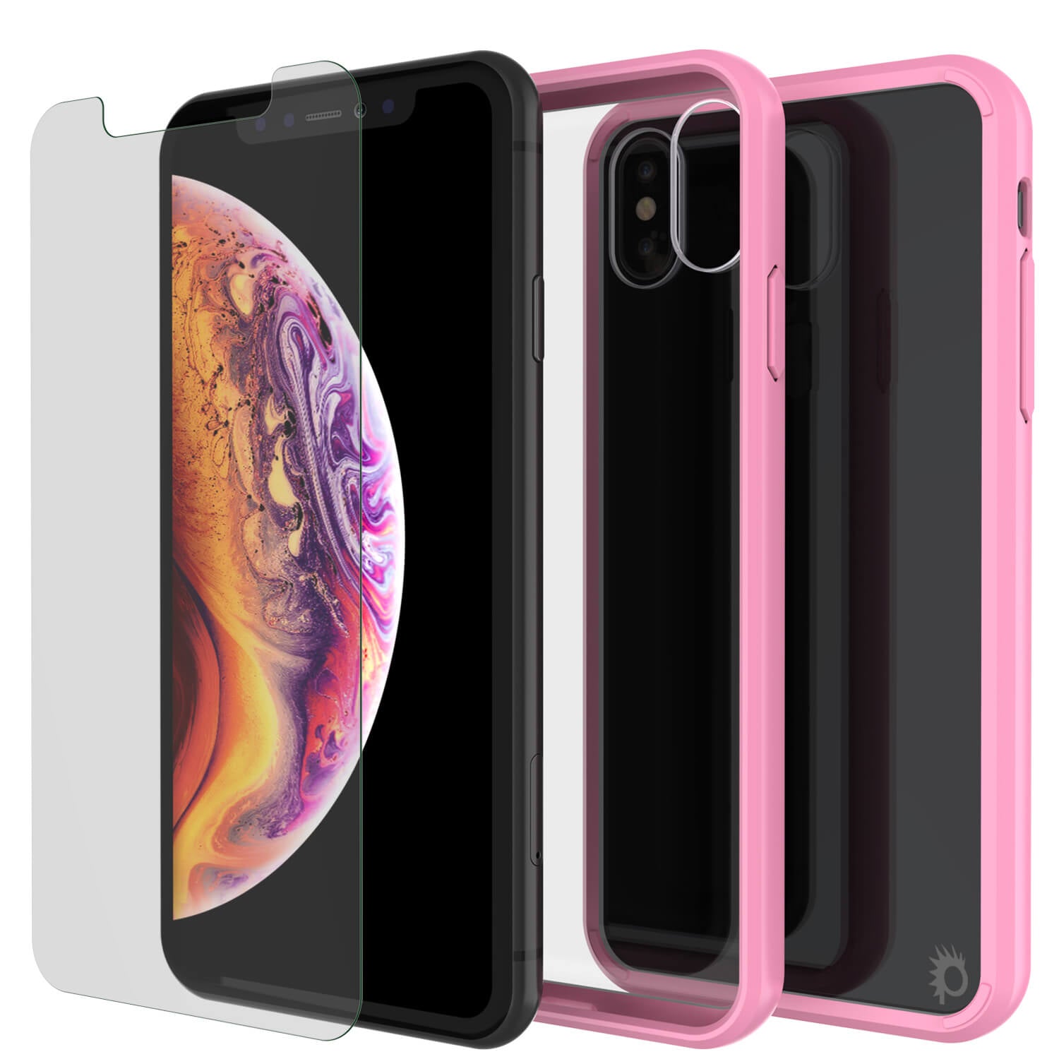 iPhone XS Max Case, PUNKcase [Lucid 2.0 Series] [Slim Fit] Armor Cover [Pink]