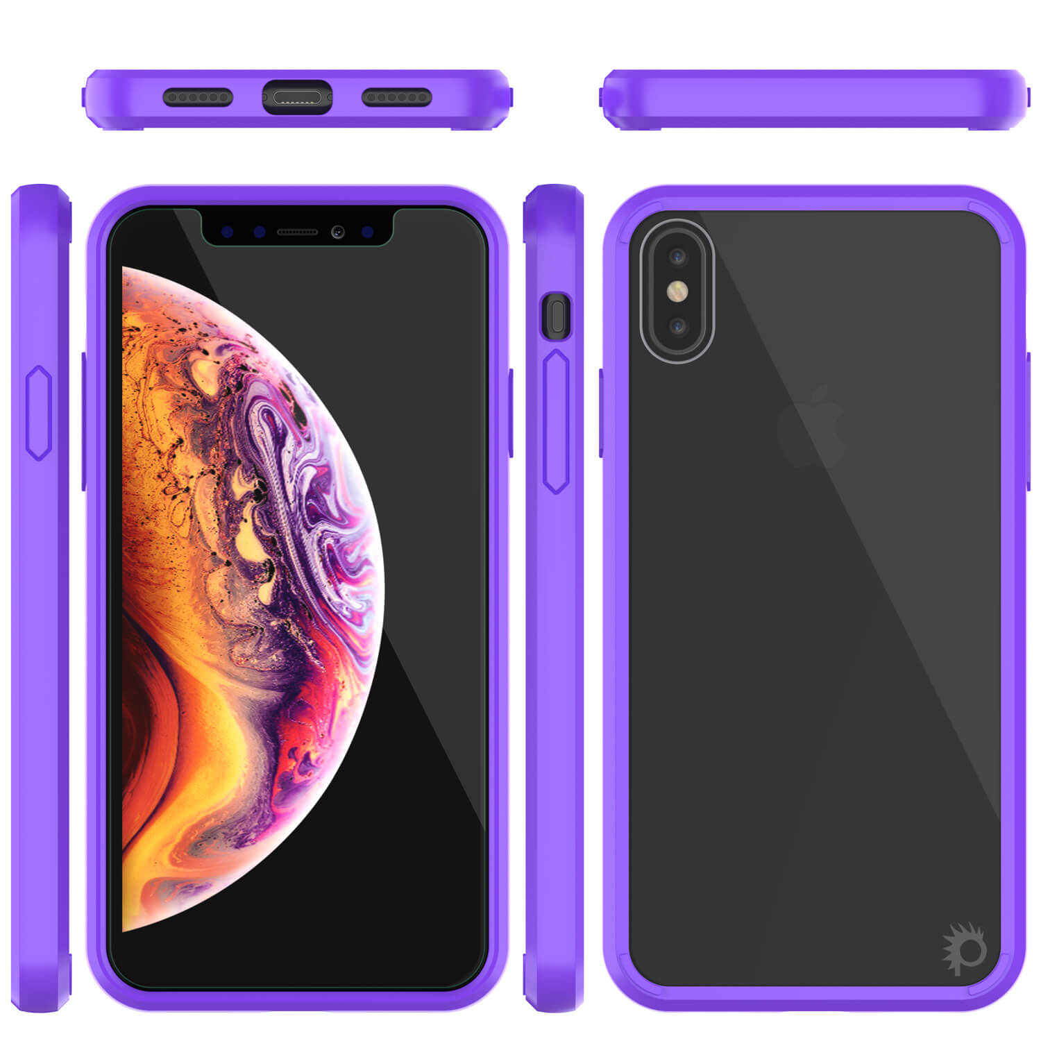 iPhone XS Max Case, PUNKcase [Lucid 2.0 Series] [Slim Fit] Armor Cover [Purple]
