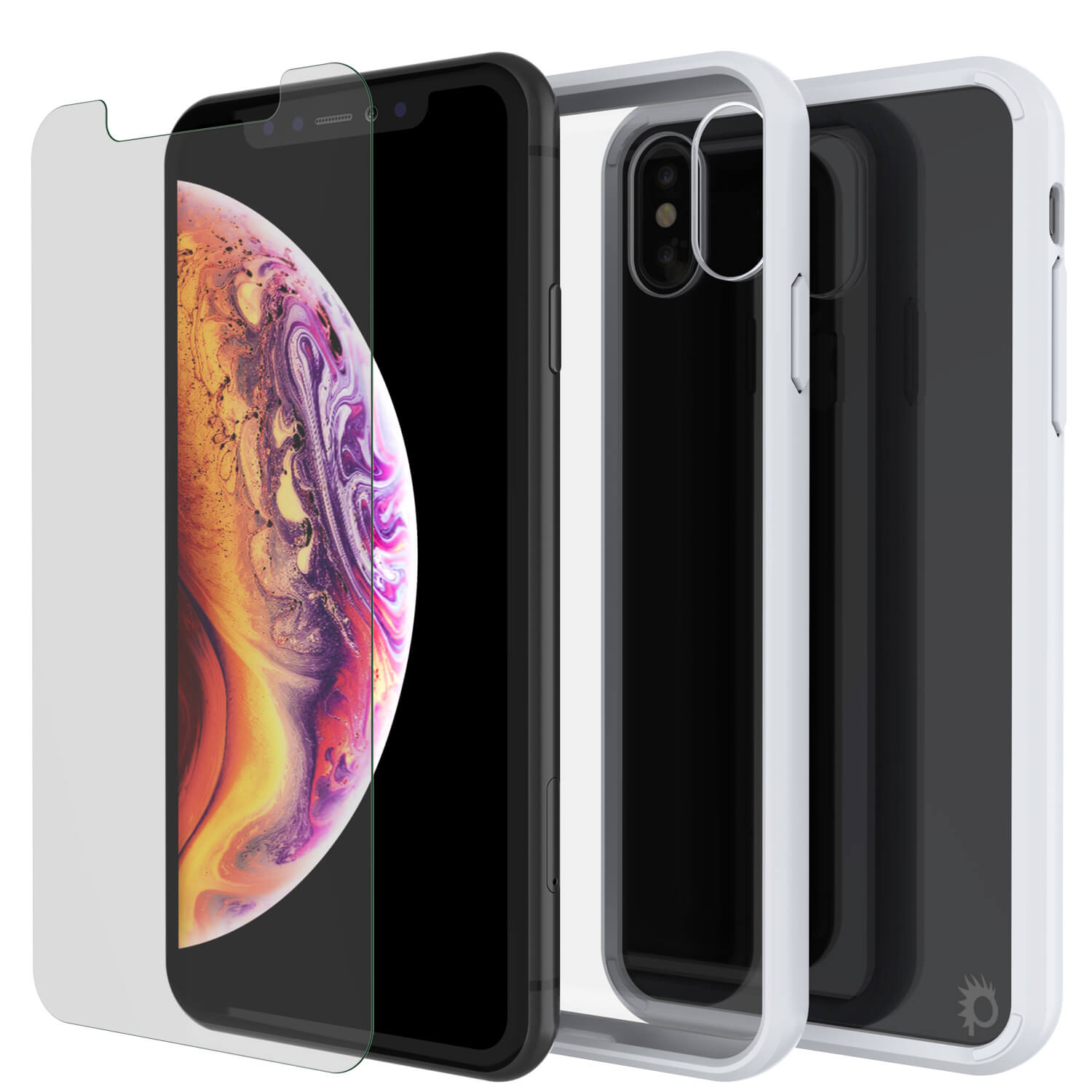 iPhone XS Max Case, PUNKcase [Lucid 2.0 Series] [Slim Fit] Armor Cover [White]
