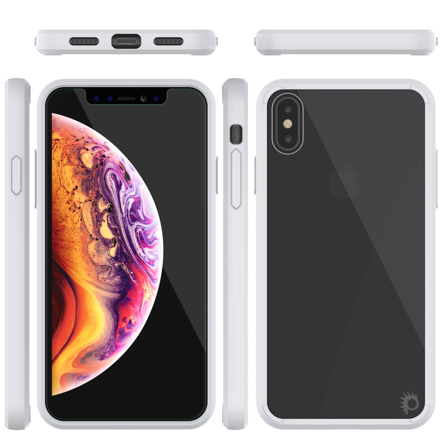 iPhone XS Max Case, PUNKcase [Lucid 2.0 Series] [Slim Fit] Armor Cover [White]
