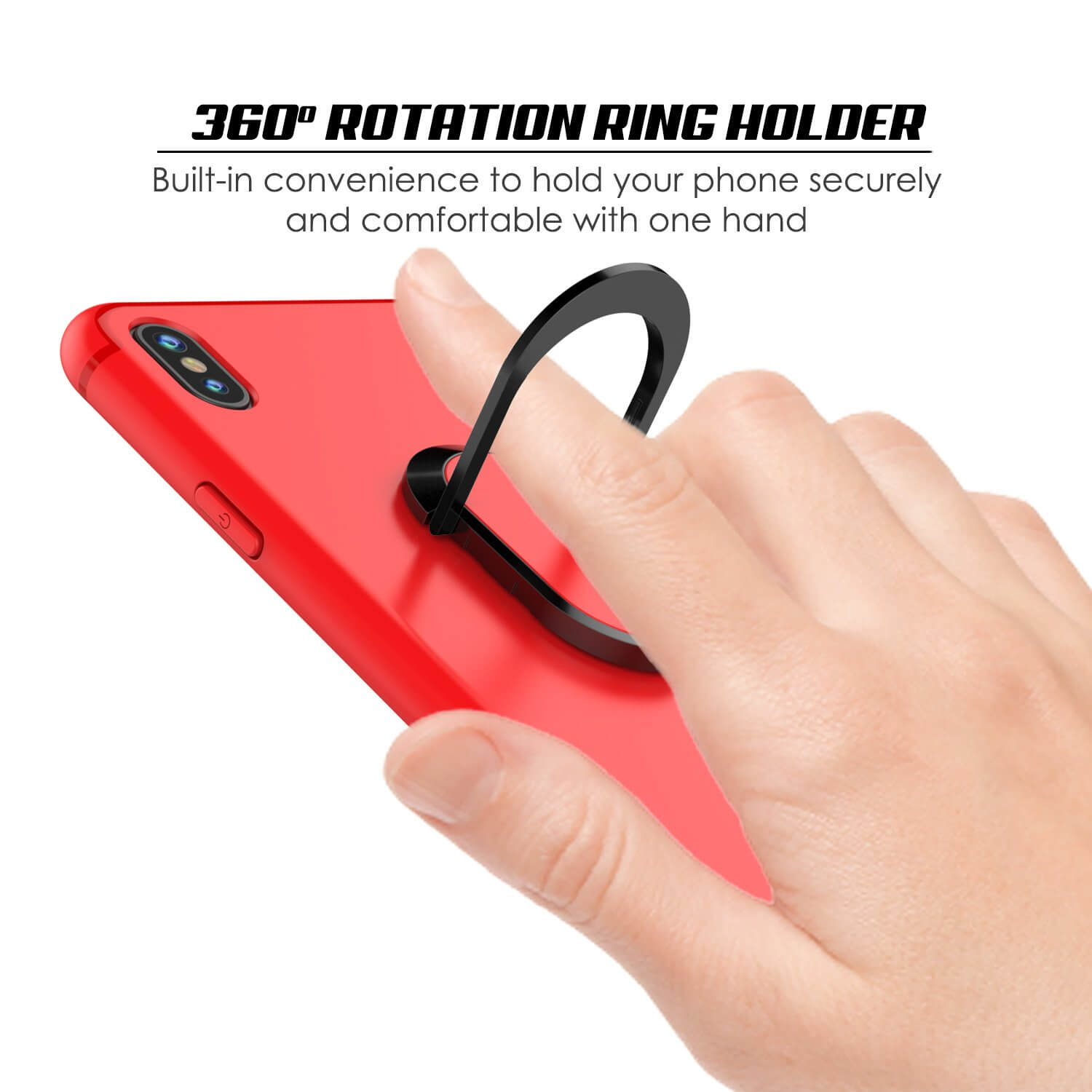 iPhone XS Max Case, Punkcase Magnetix Protective TPU Cover W/ Kickstand, Tempered Glass Screen Protector [Red]