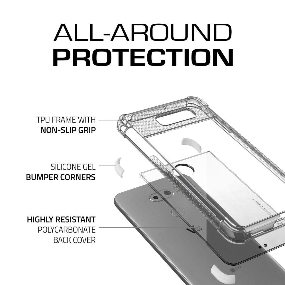 LG V30 Case, Ghostek Covert 2 Series for LG V30 Protective Case [WHITE]