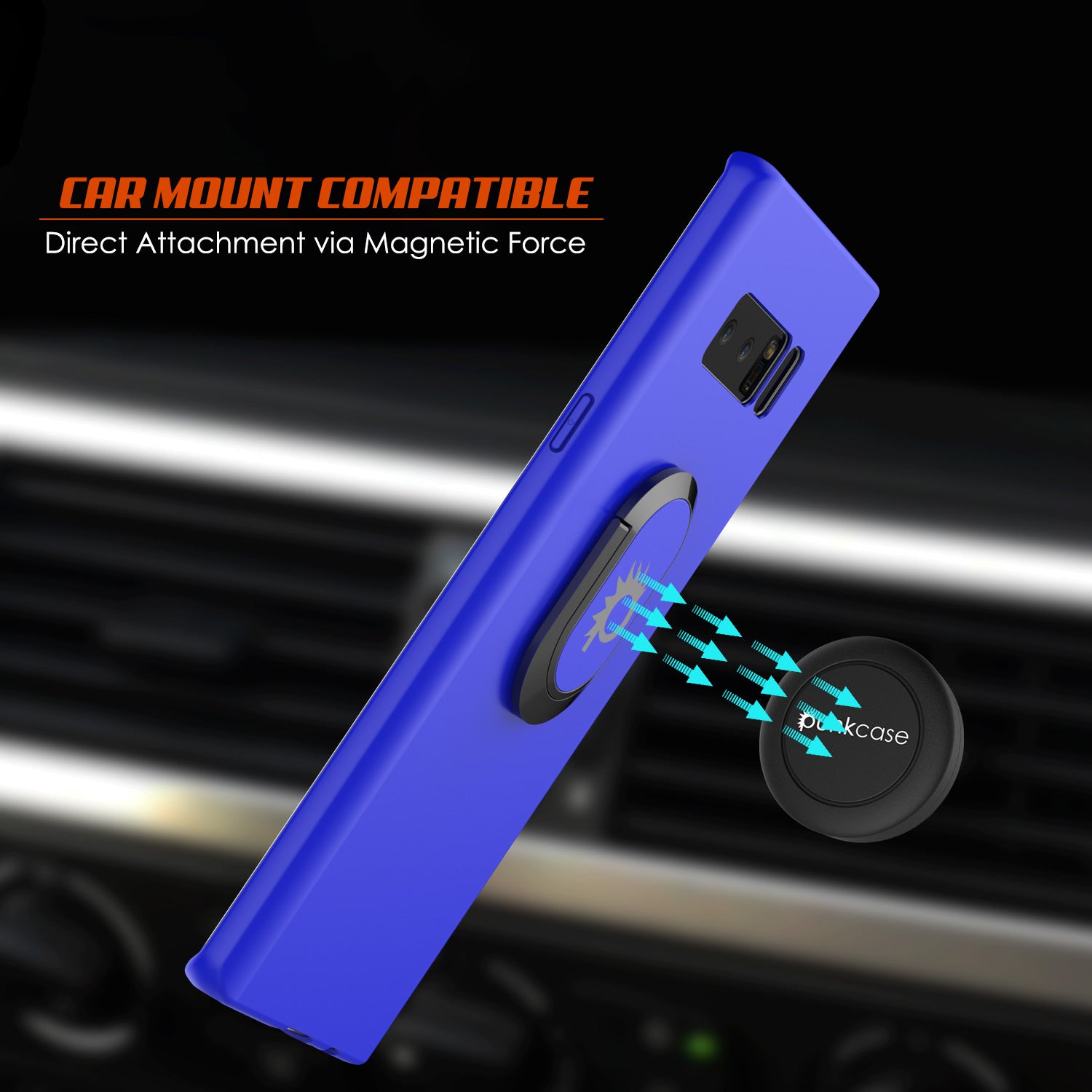 Galaxy Note 8 Punkcase Magnetix Screen Protector Slim Case [Blue]