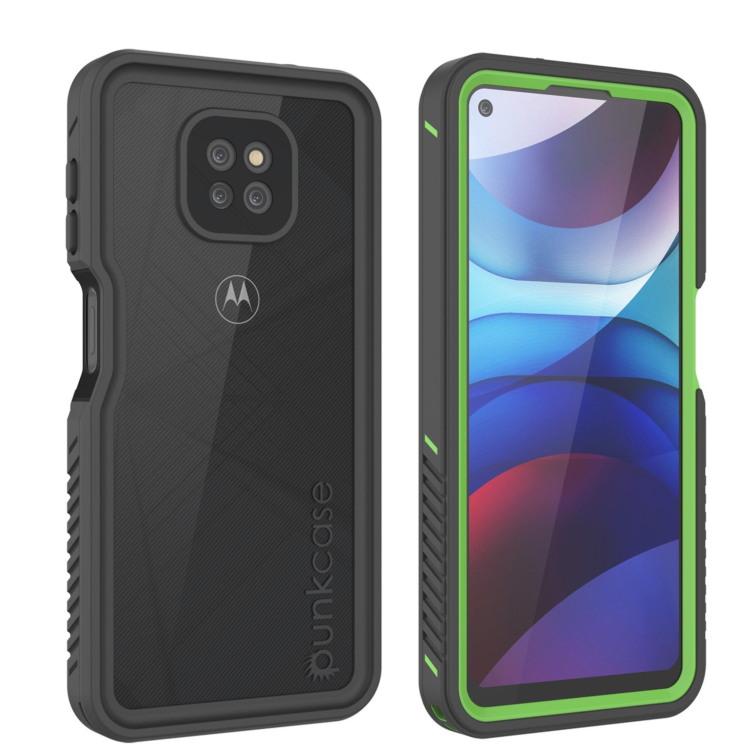 Moto G Power Waterproof Case PunkCase StudStar Light Green Thin 6.6ft Underwater IP68 Shock/Snow Proof