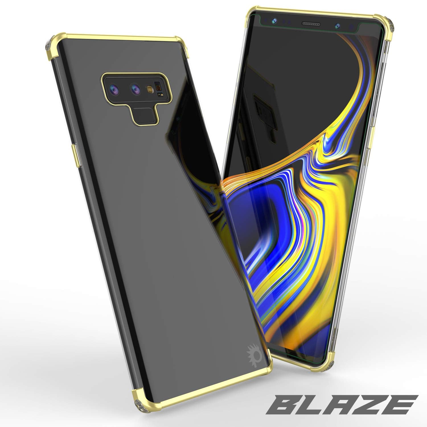 Galaxy Note 9 Blaze Series Shockproof Slim Case W/PunkShield Screen Protector [Gold]