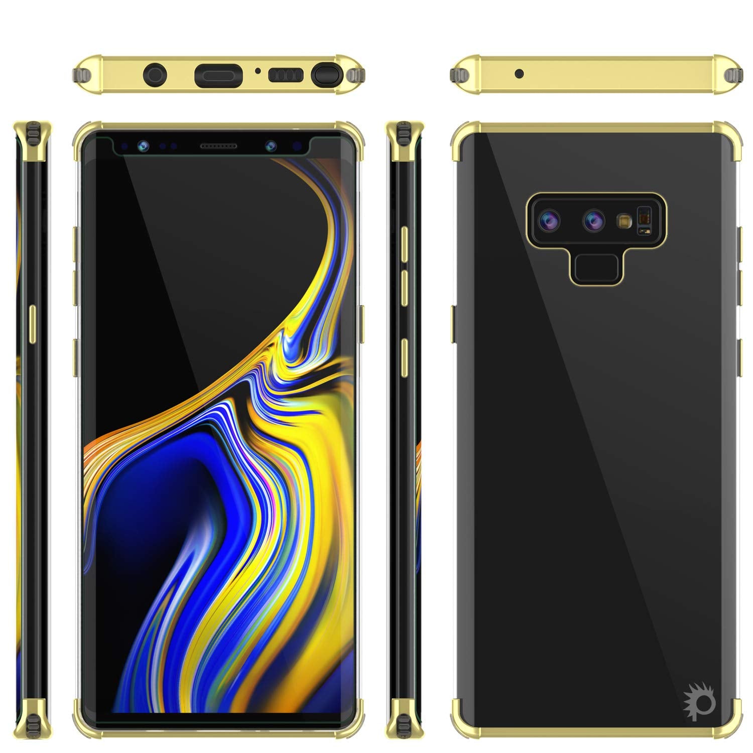Galaxy Note 9 Blaze Series Shockproof Slim Case W/PunkShield Screen Protector [Gold]