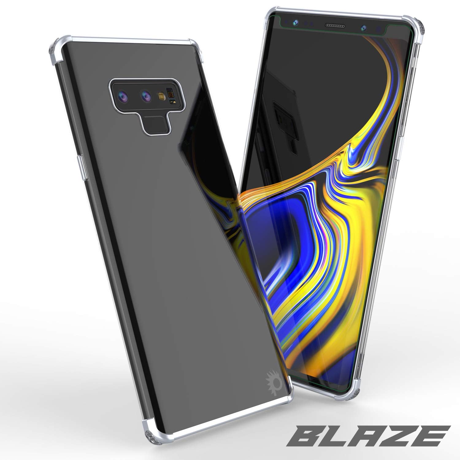 Galaxy Note 9 Blaze Series Shockproof Slim Case W/PunkShield Screen Protector [Silver]