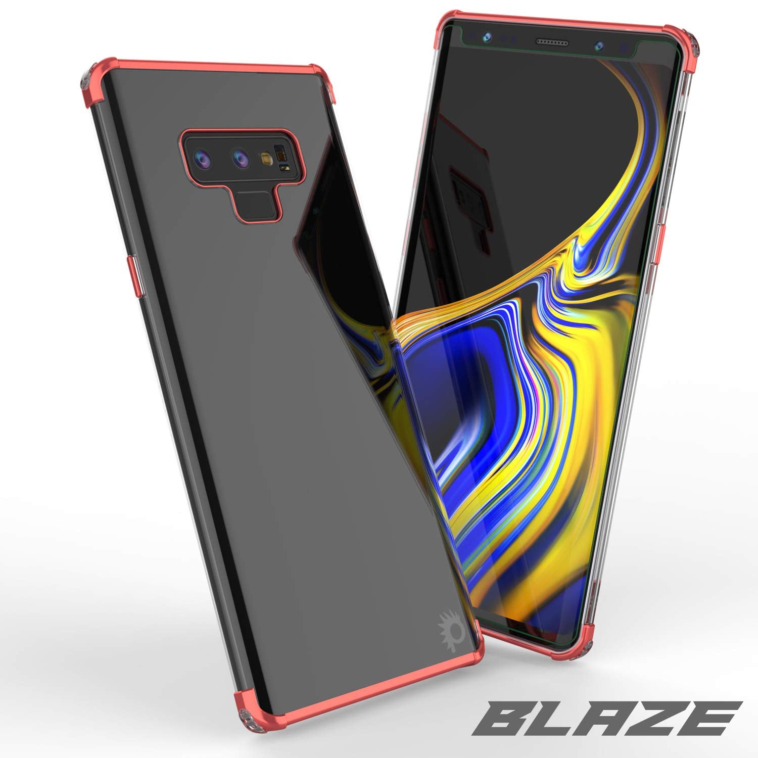 Galaxy Note 9 Blaze Series Shockproof Slim Case W/PunkShield Screen Protector [Red]