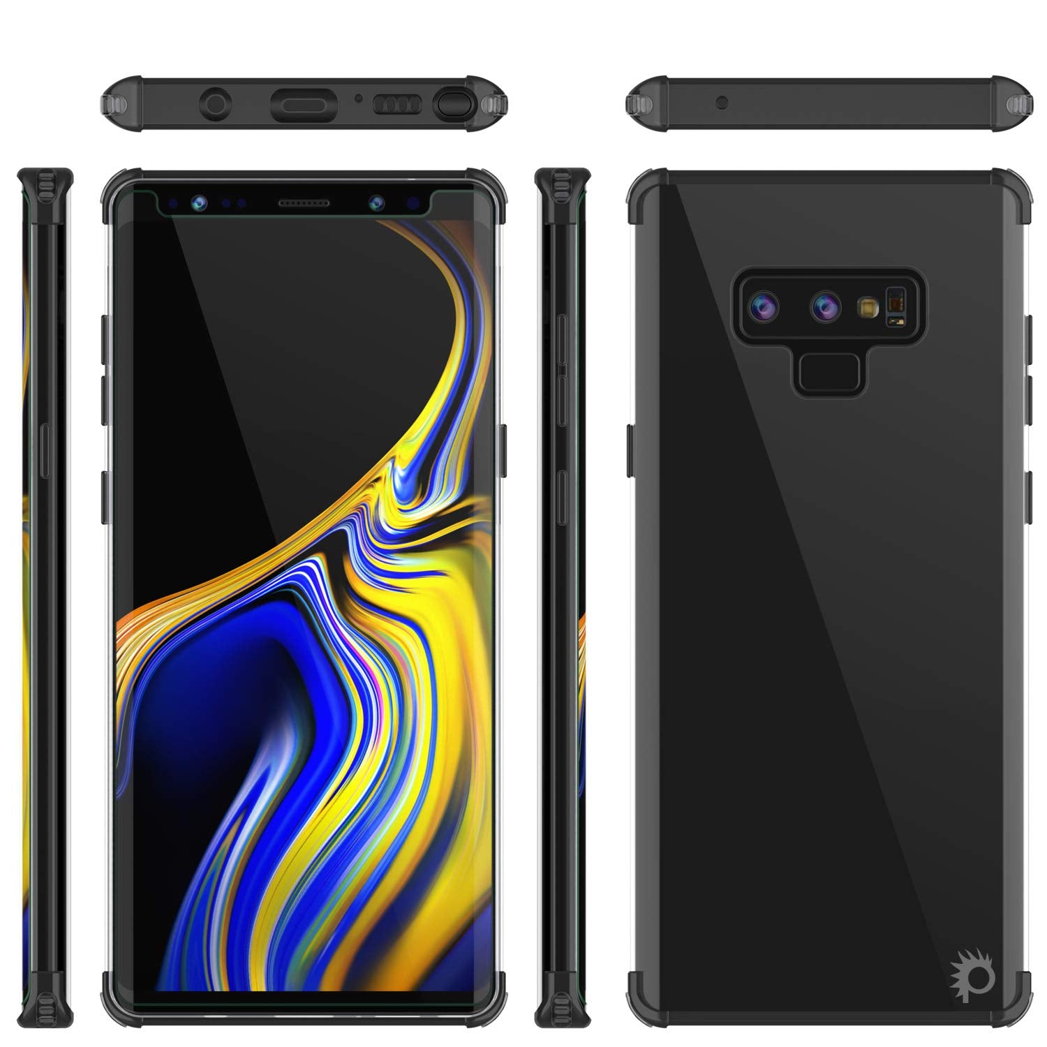 Galaxy Note 9 Blaze Series Shockproof Slim Case W/PunkShield Screen Protector [Black]