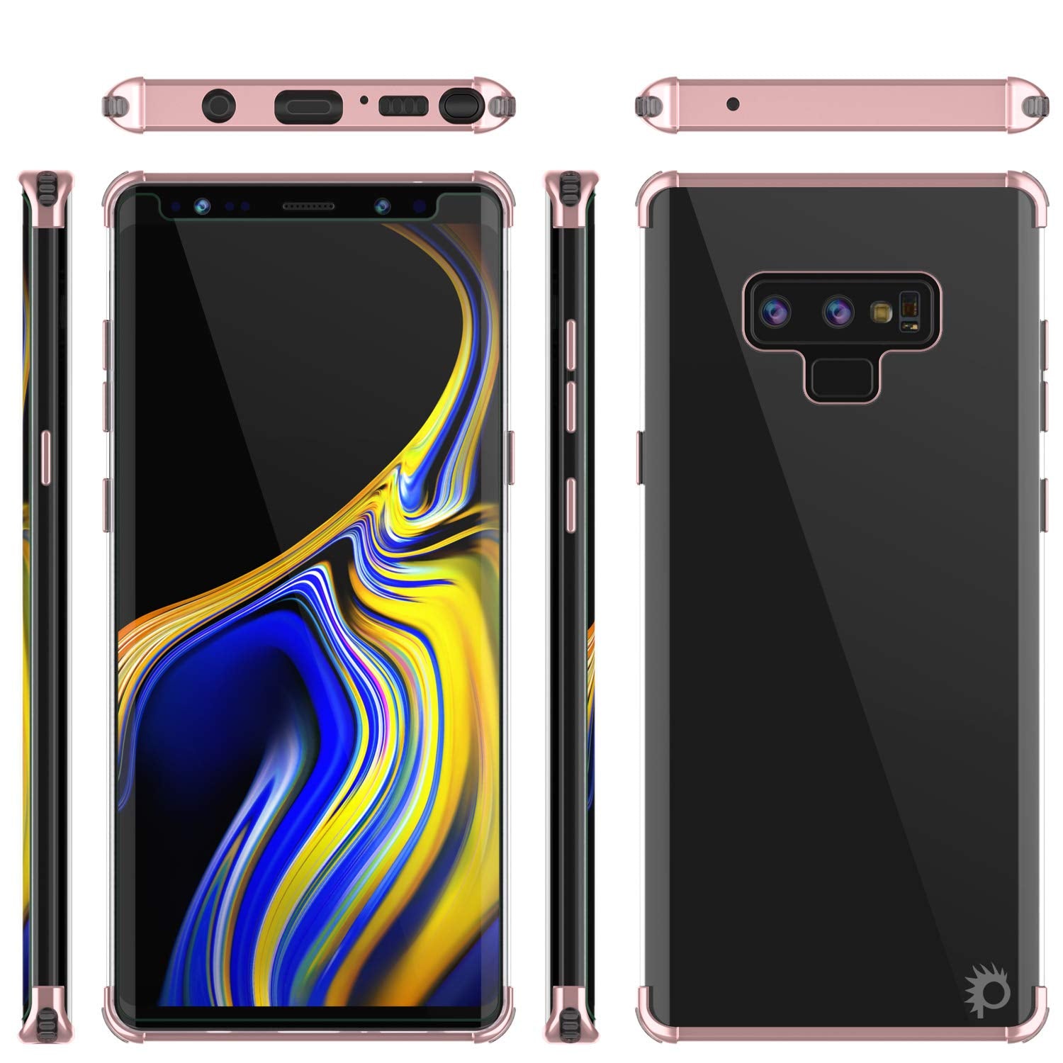 Galaxy Note 9 Blaze Series Shockproof Slim Case W/PunkShield Screen Protector [Rose-Gold]