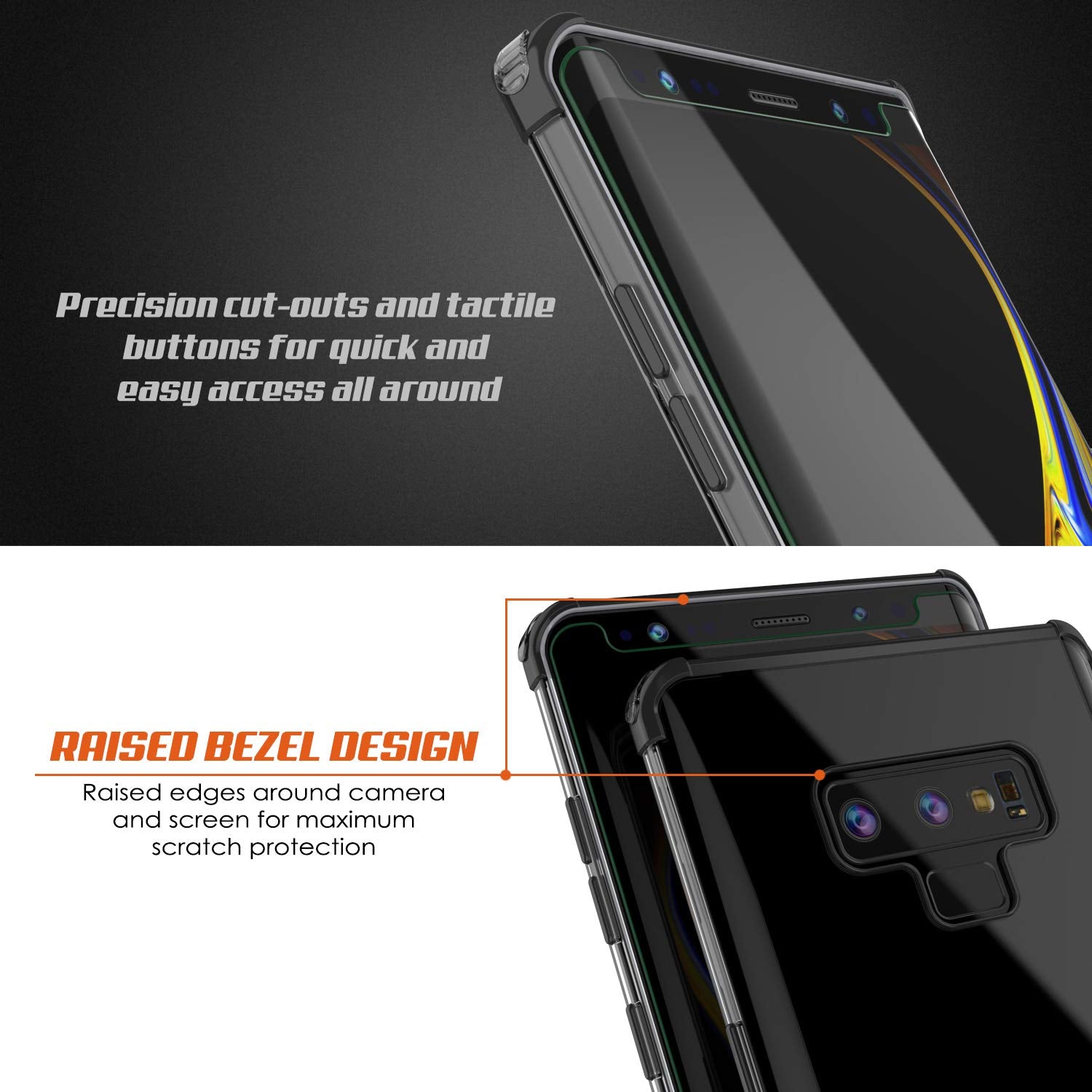 Galaxy Note 9 Blaze Series Shockproof Slim Case W/PunkShield Screen Protector [Black]