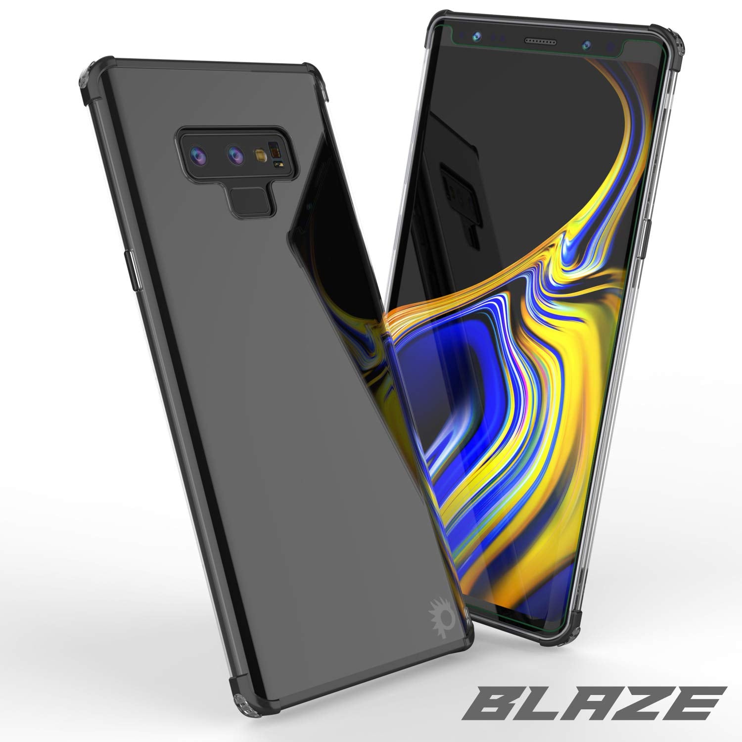 Galaxy Note 9 Blaze Series Shockproof Slim Case W/PunkShield Screen Protector [Black]
