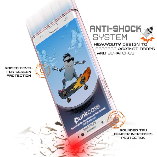 Note FE Case Punkcase® LUCID 2.0 Crystal Pink Series w/ PUNK SHIELD Screen Protector | Ultra Fit