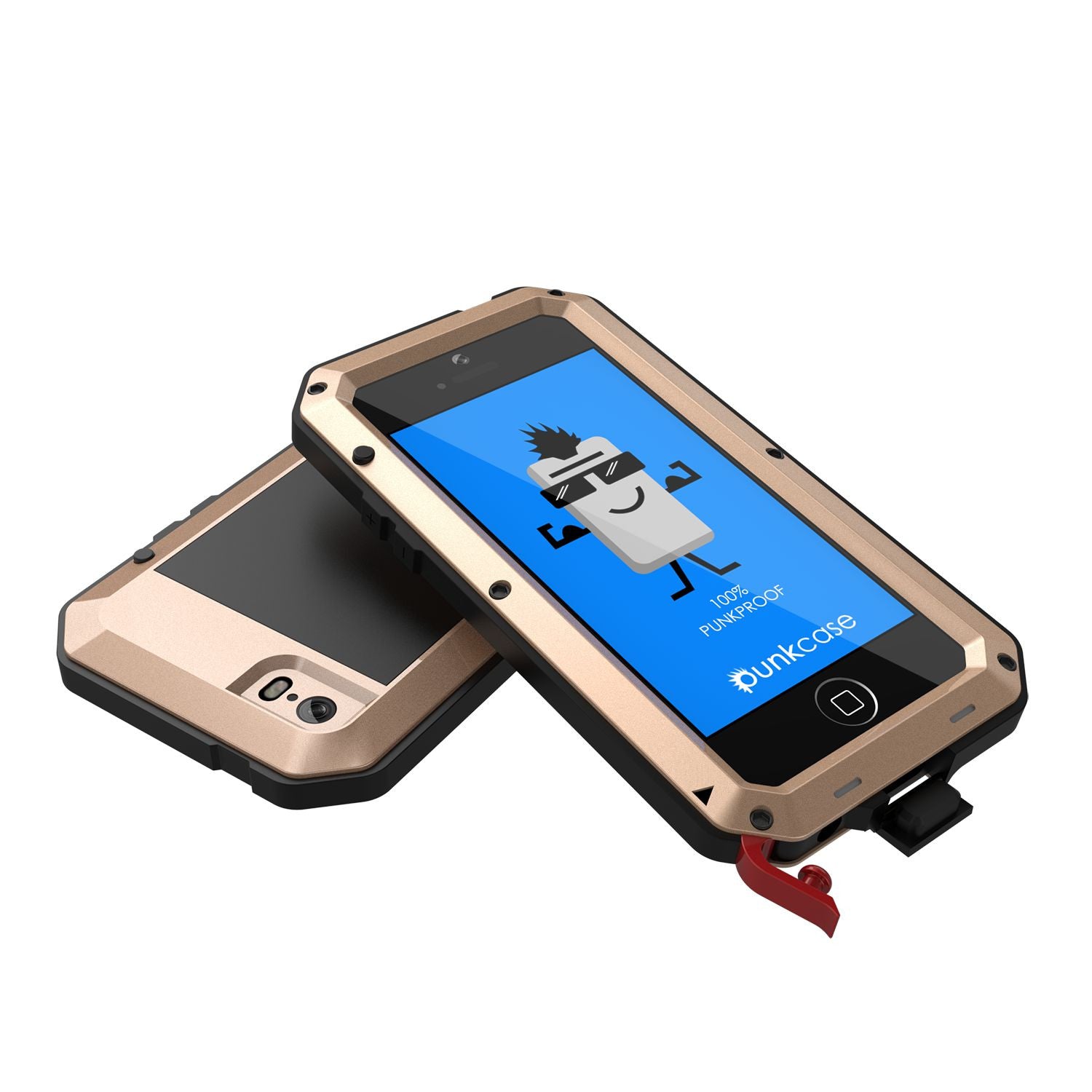 iPhone SE/5/5s Case, Punkcase® METALLIC Series GOLD w/ TEMPERED GLASS | Aluminum Frame