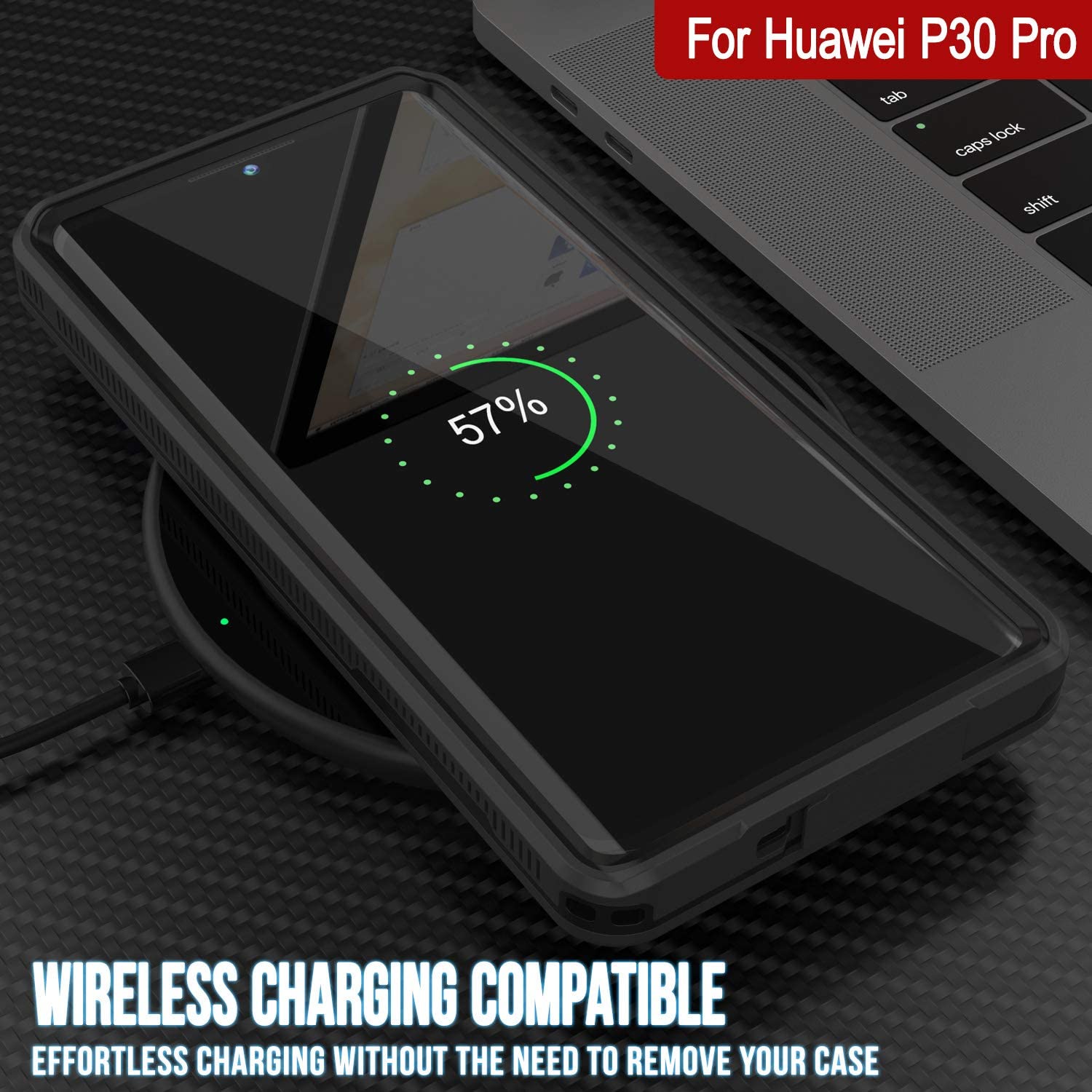 Huawei P30 Pro  Waterproof IP68 Case, Punkcase [Black] [StudStar Series] [Slim Fit] [Dirtproof]