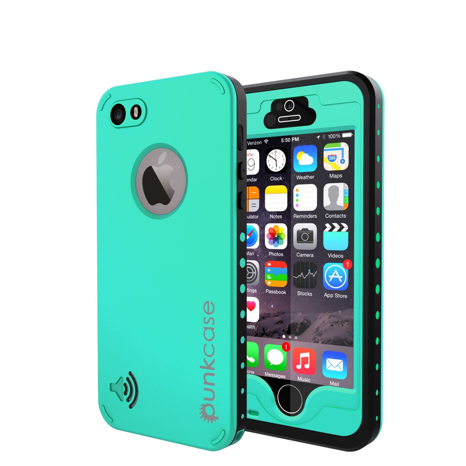 PUNKcase StudStar Teal Apple iPhone 5S/5 Waterproof Case – punkcase