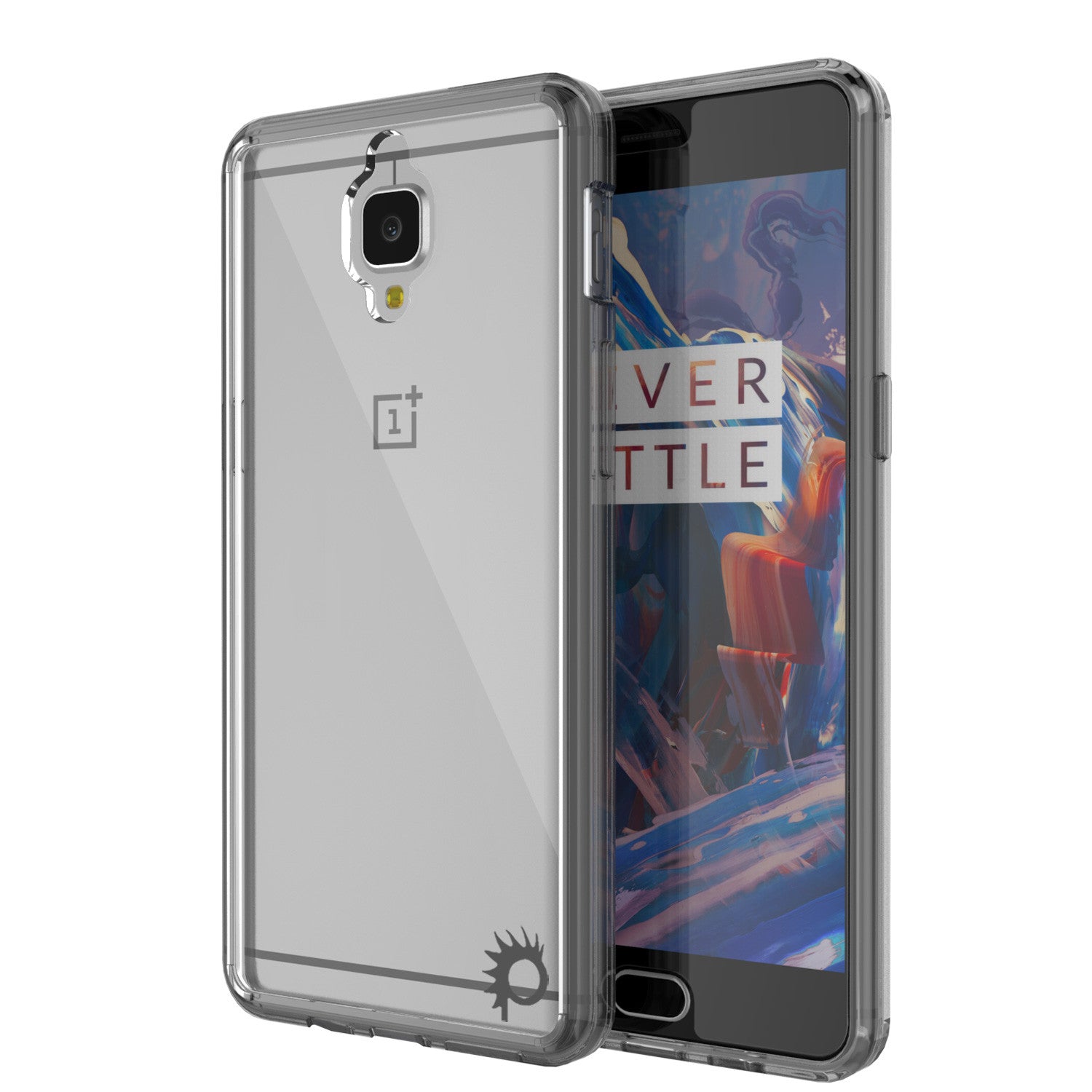 OnePlus 3 Case Punkcase® LUCID 2.0 Crystal Black Series w/ SHIELD GLASS Lifetime Warranty Exchange