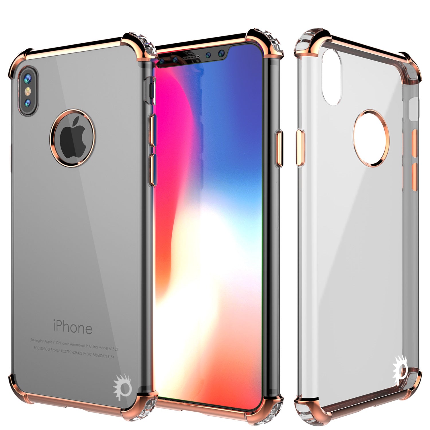iPhone X Case, Punkcase BLAZE RoseGold Series Protective Cover W/ PunkShield Screen Protector