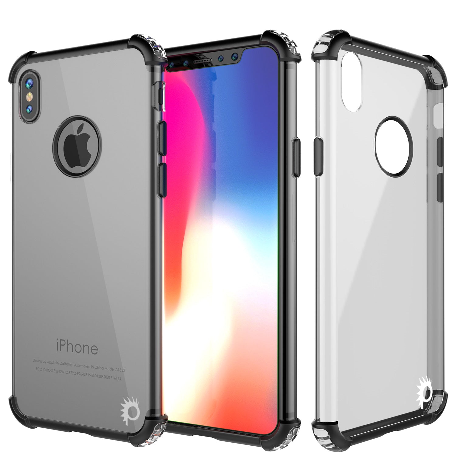 iPhone X Case, Punkcase BLAZE Black Series Protective Cover W/ PunkShield Screen Protector