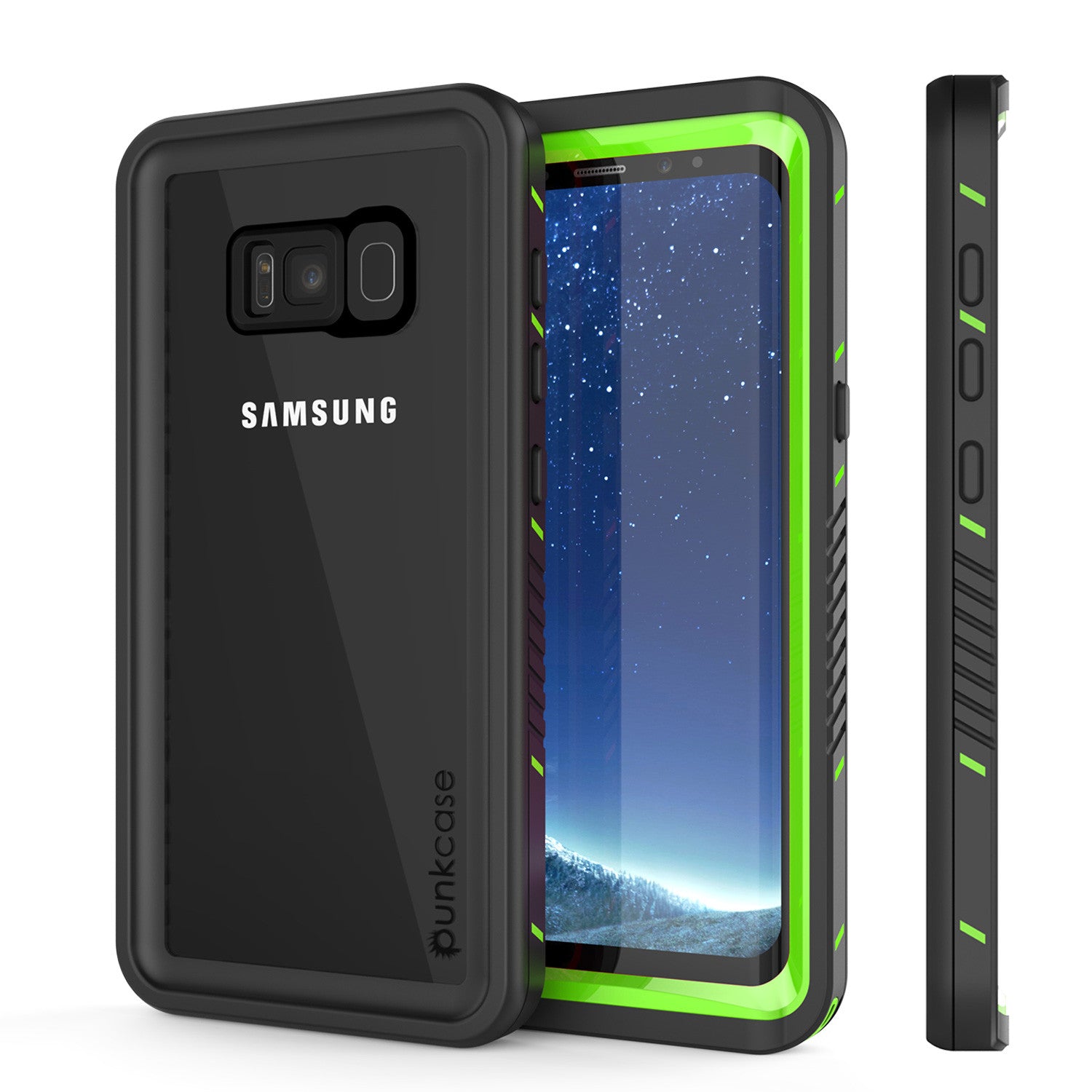 Galaxy S8 Waterproof Case, Punkcase [Extreme Series] [Slim Fit] [IP68 Certified] [Shockproof] [Snowproof] [Dirproof] Armor Cover [Green]